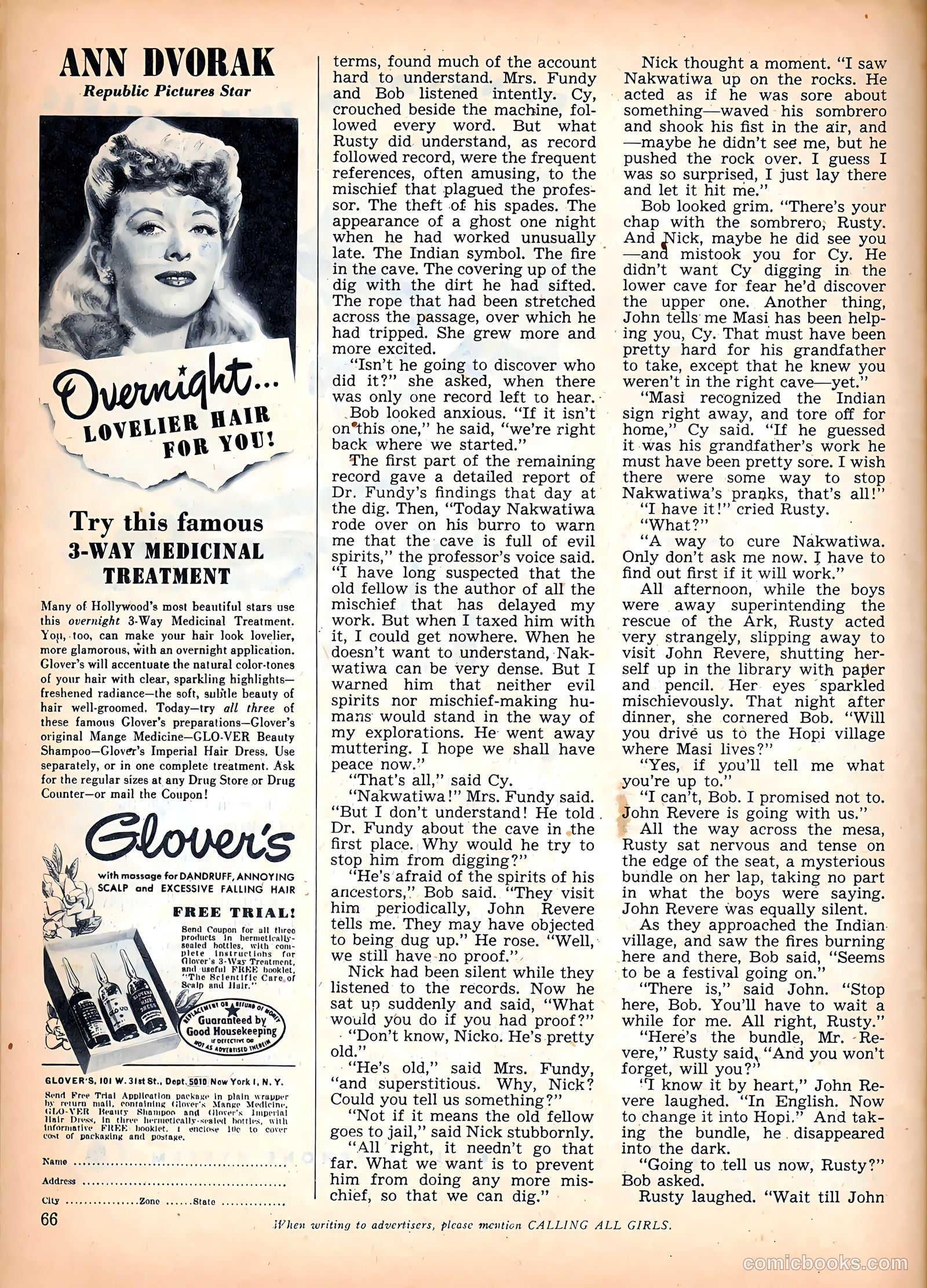 Calling All Girls #43 (1958) — page 66 of 84