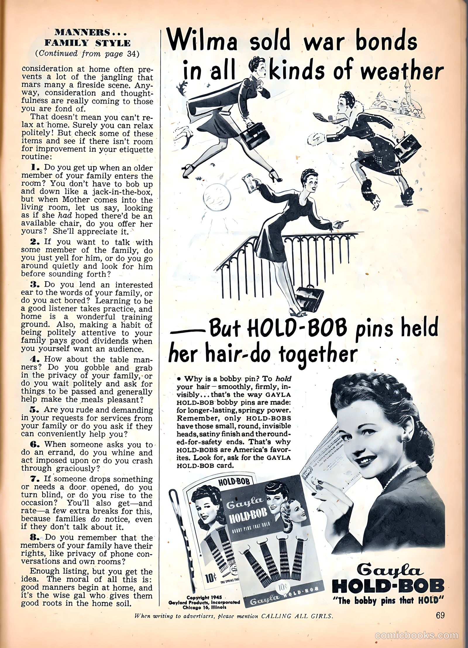 Calling All Girls #43 (1958) — page 69 of 84