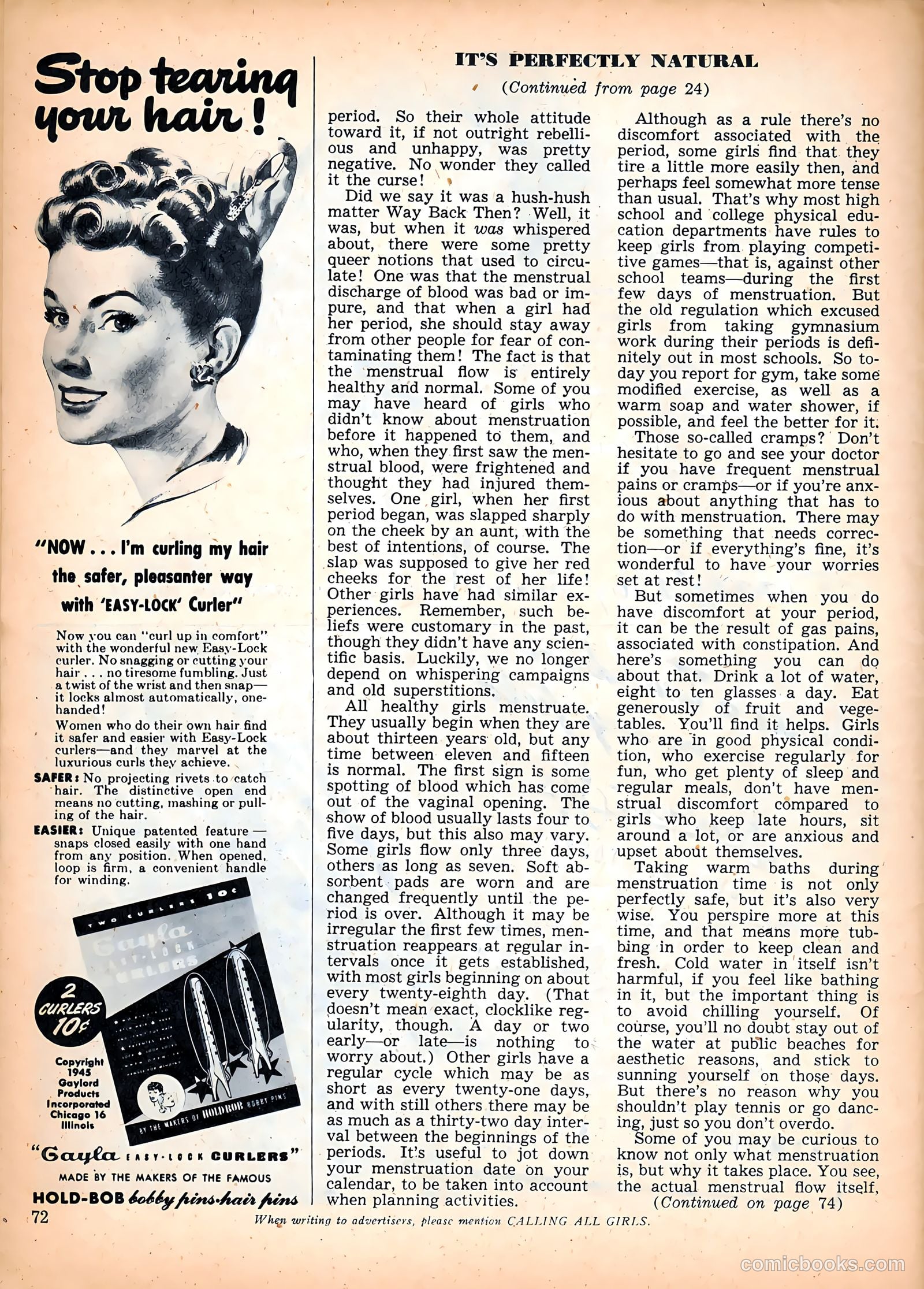 Calling All Girls #43 (1958) — page 72 of 84