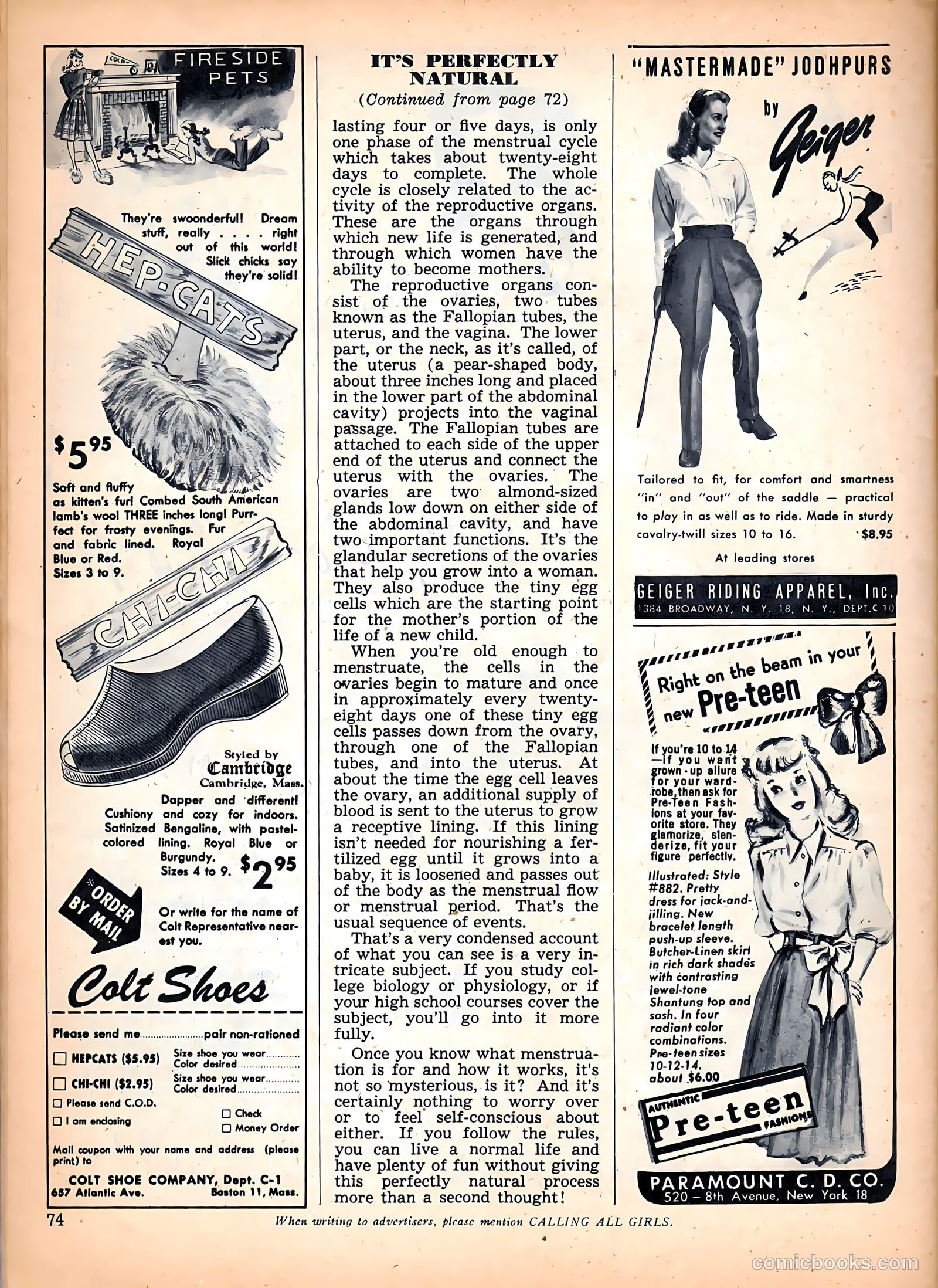 Calling All Girls #43 (1958) — page 74 of 84