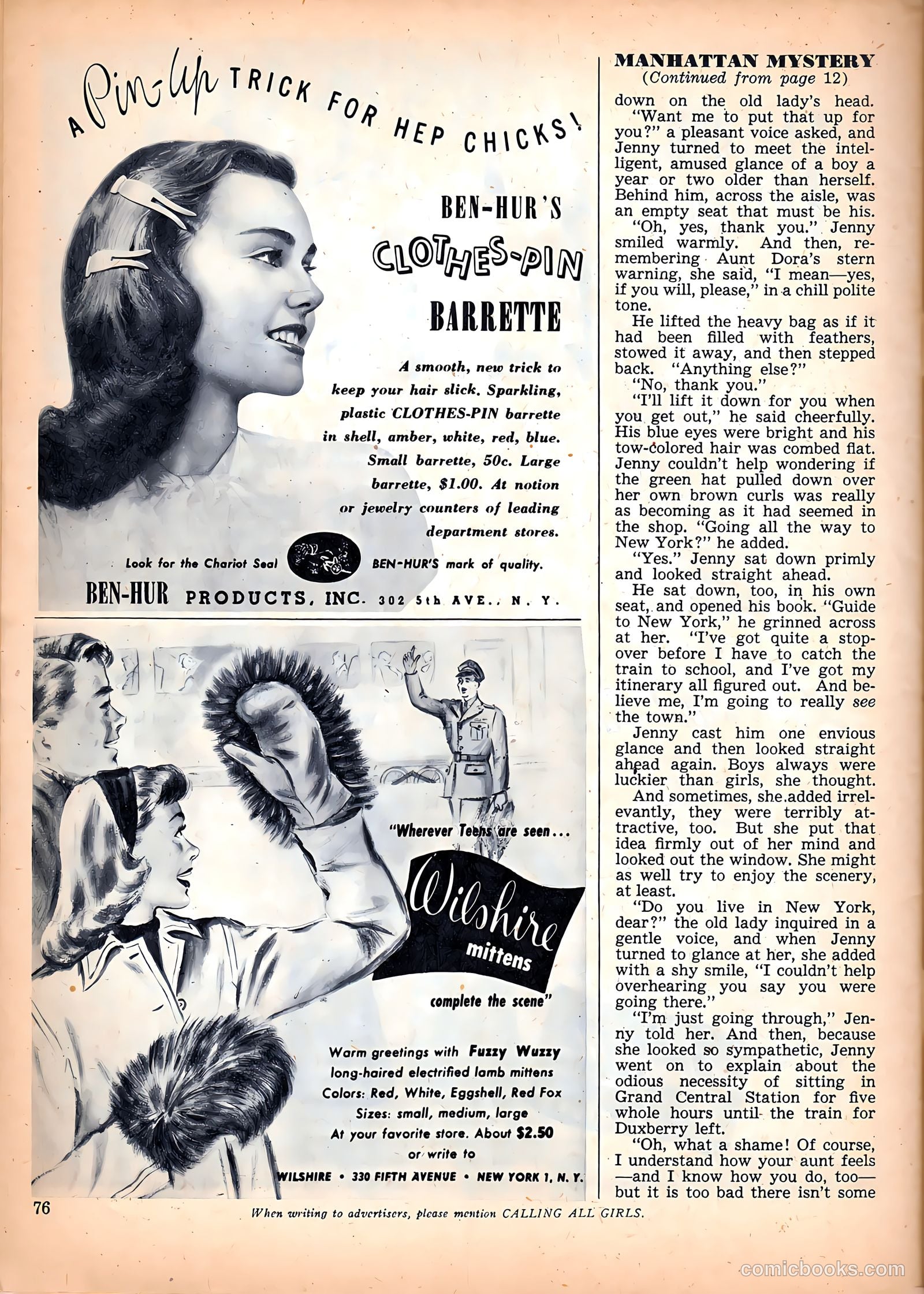 Calling All Girls #43 (1958) — page 76 of 84