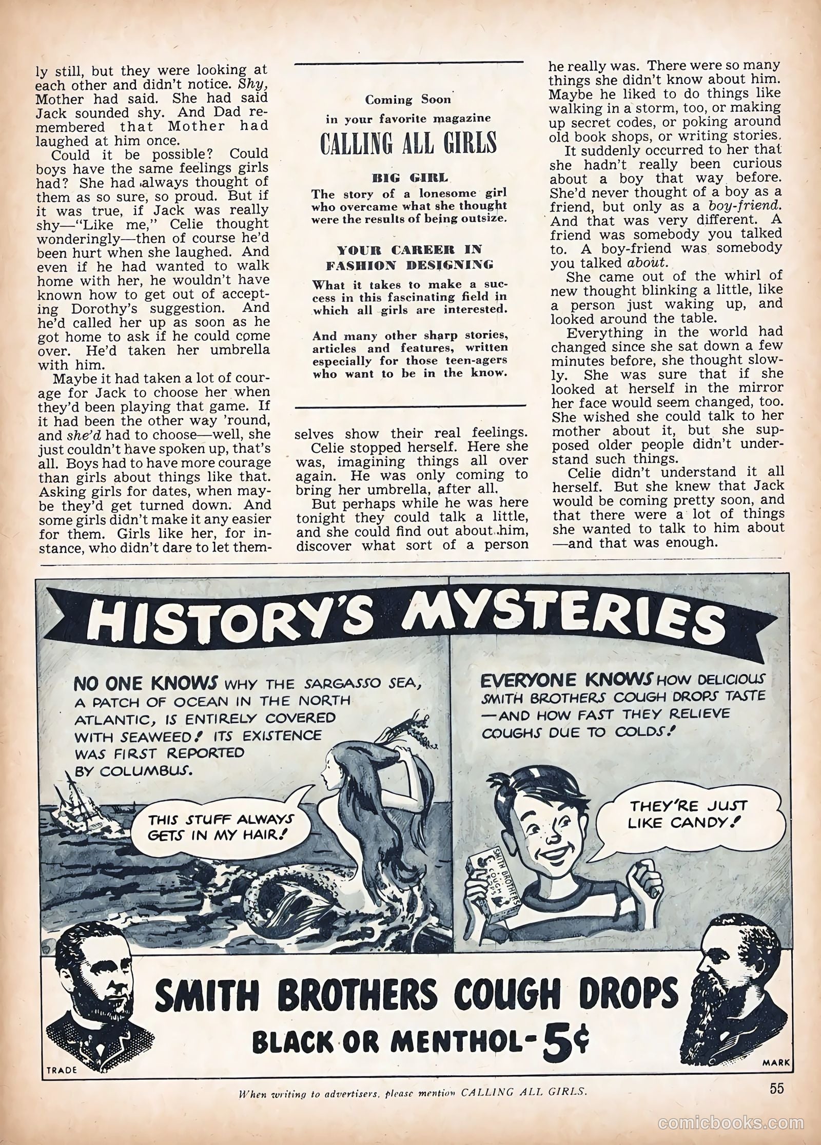 Calling All Girls #45 (1958) — page 55 of 68