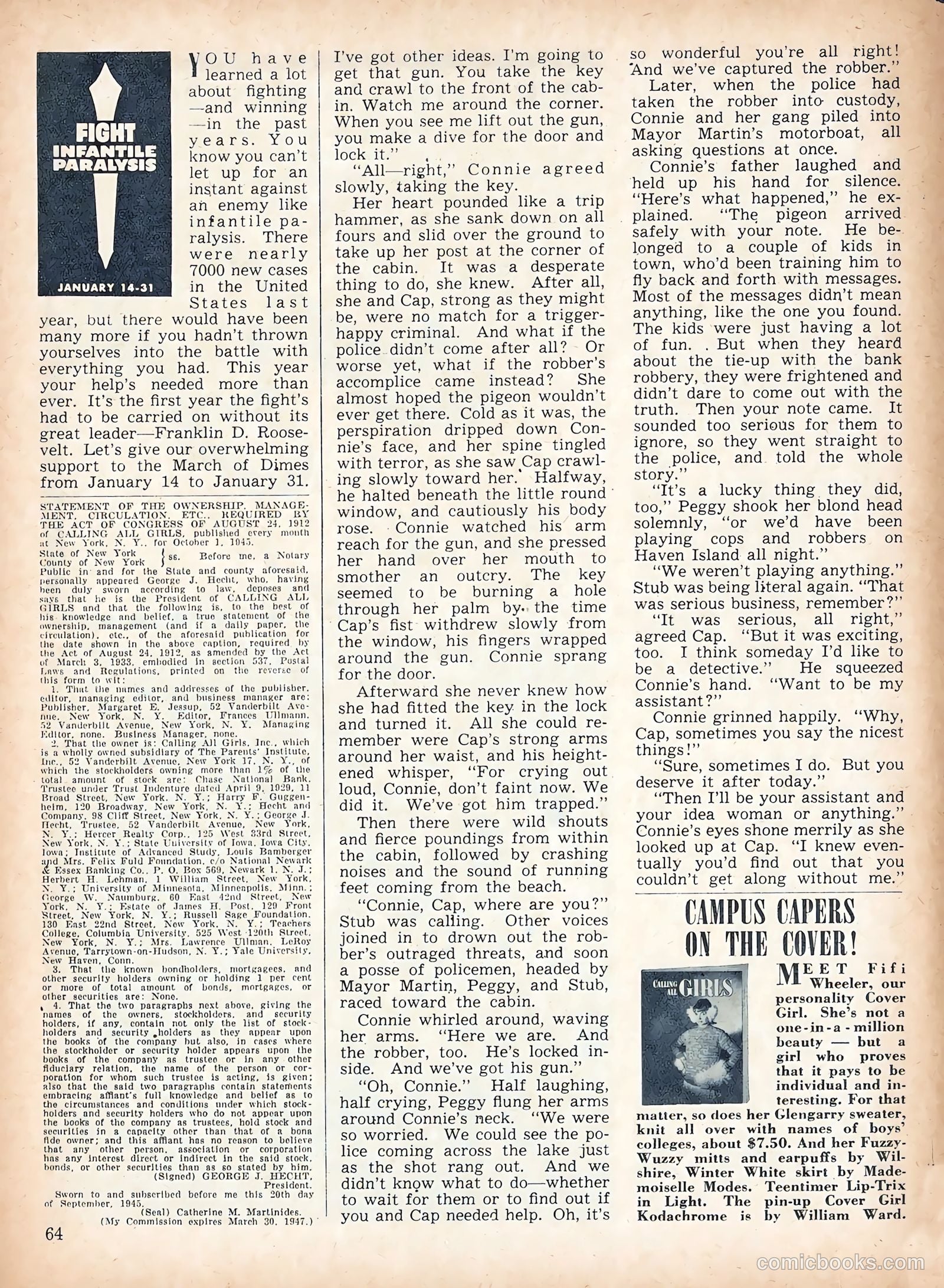 Calling All Girls #45 (1958) — page 64 of 68