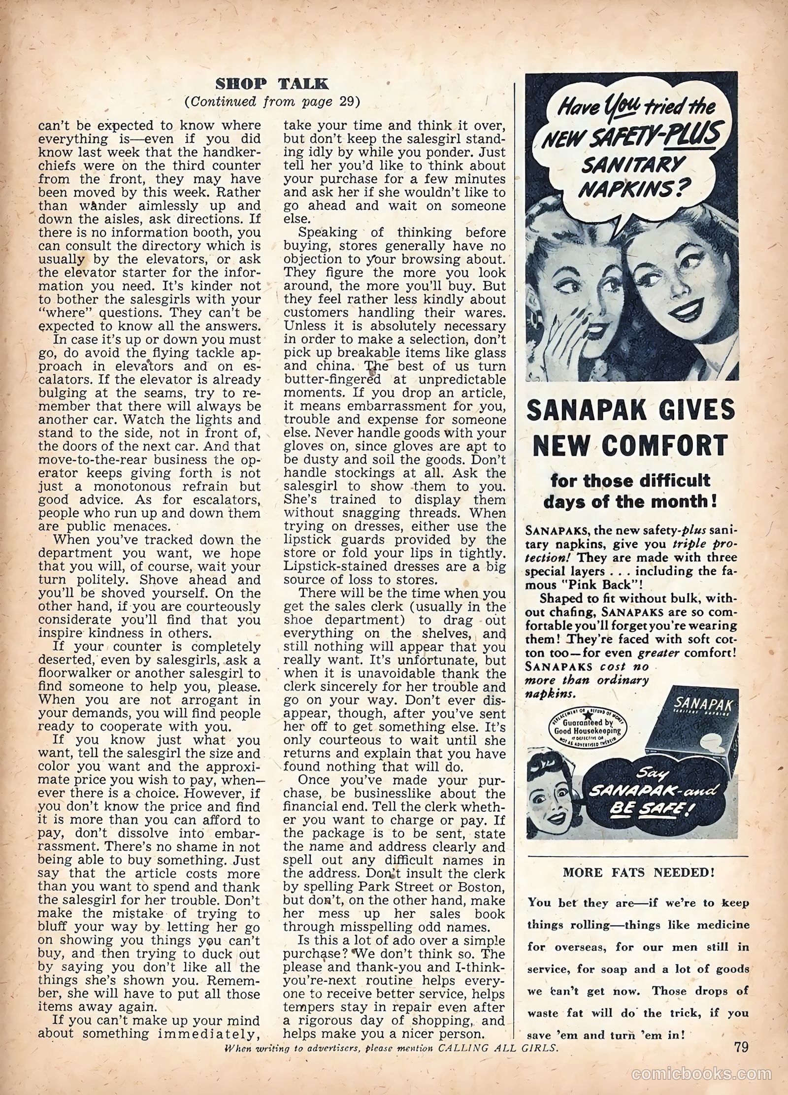 Calling All Girls #47 (1959) — page 89 of 94