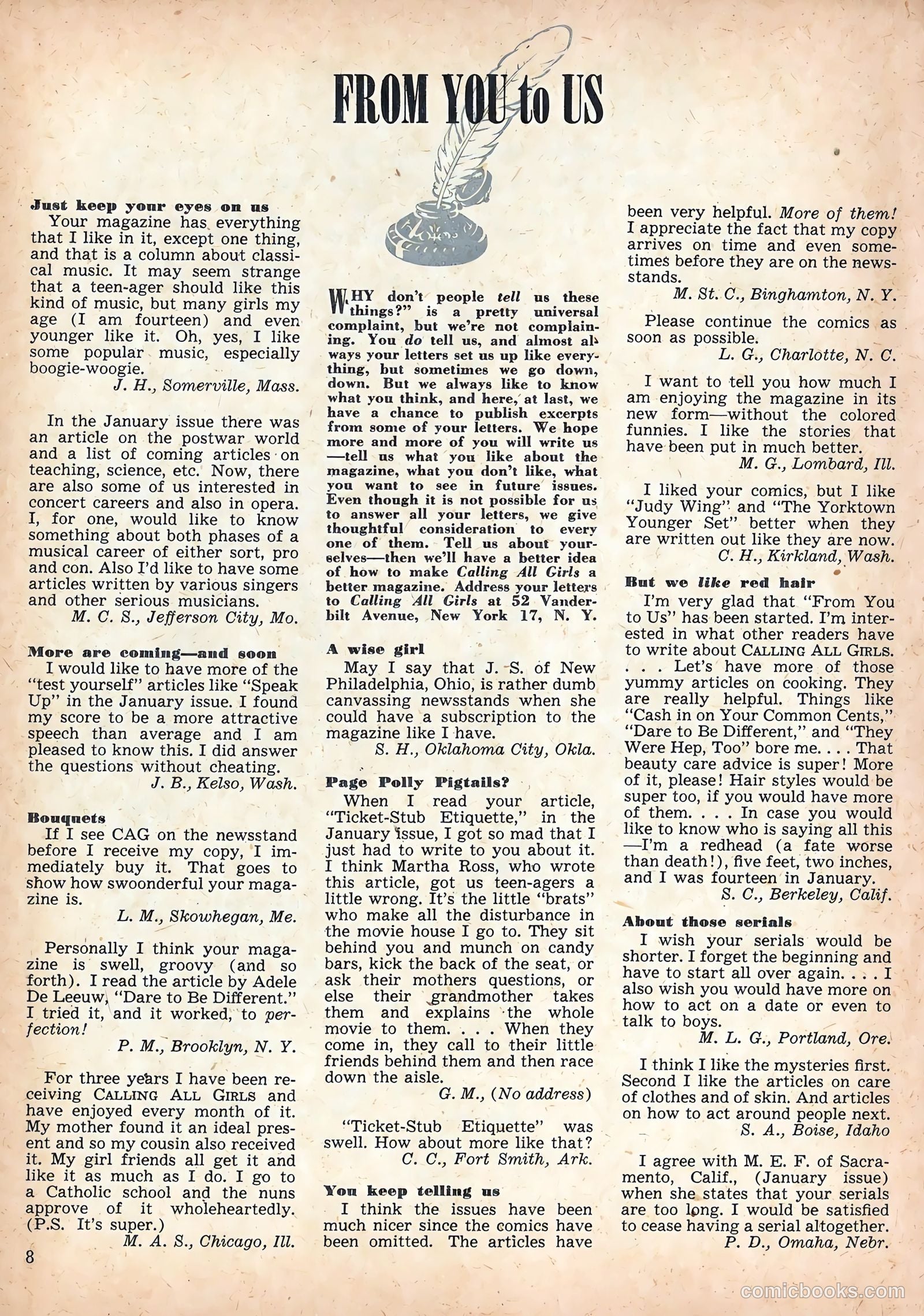 Calling All Girls #48 (1959) — page 8 of 88
