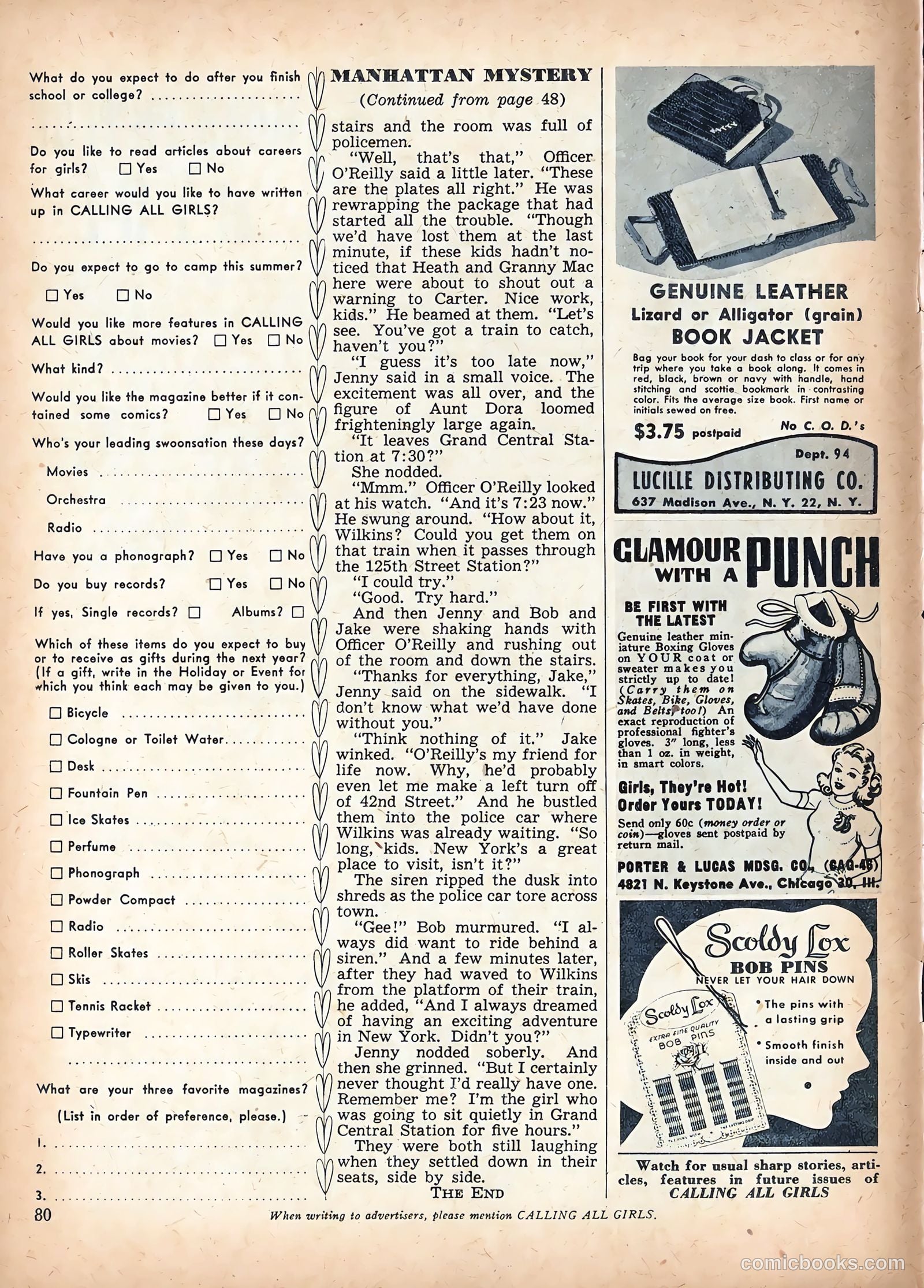 Calling All Girls #48 (1959) — page 84 of 88