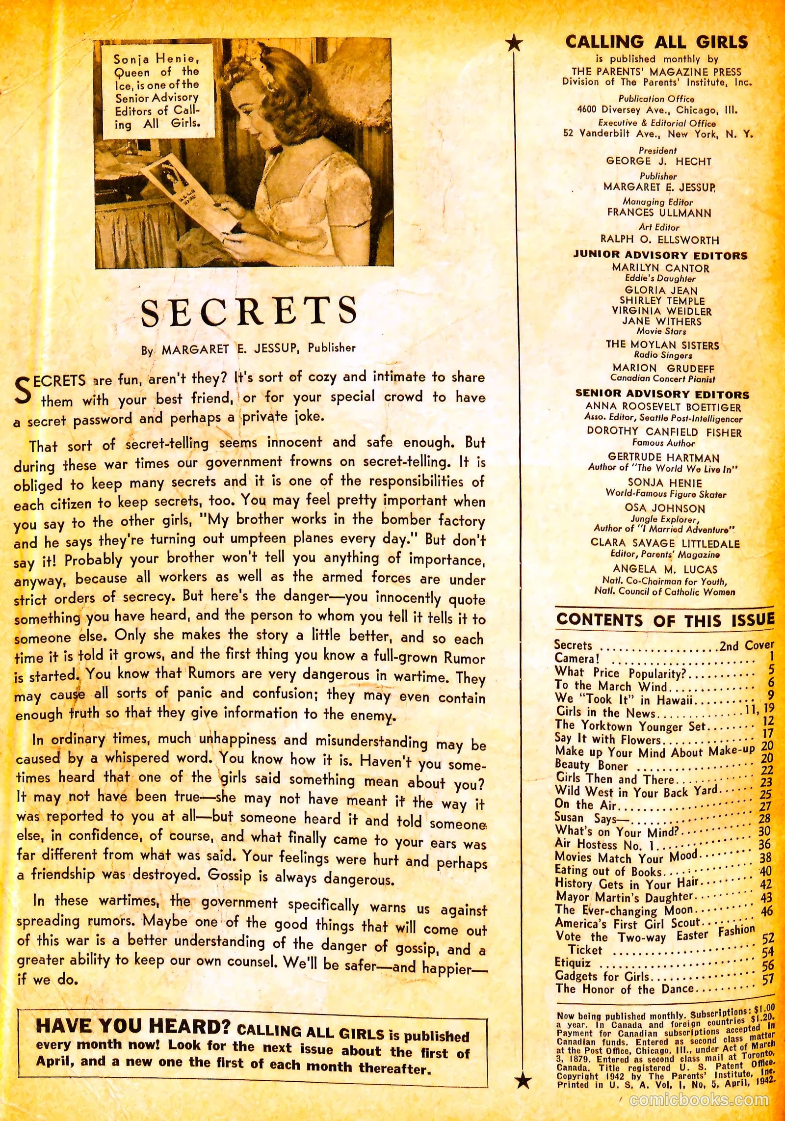 Calling All Girls #5 (1942) — page 2 of 68