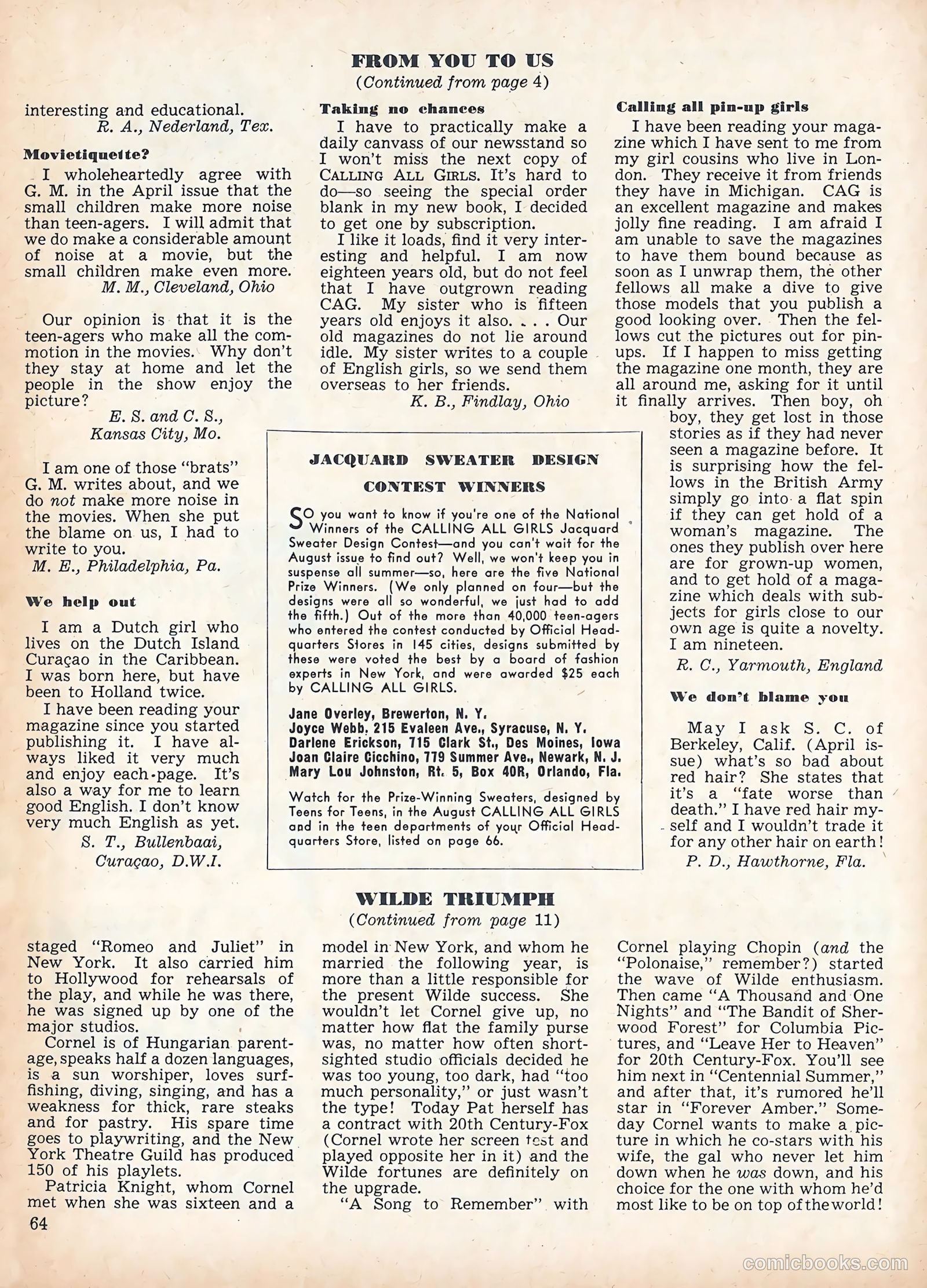 Calling All Girls #51 (1959) — page 61 of 65