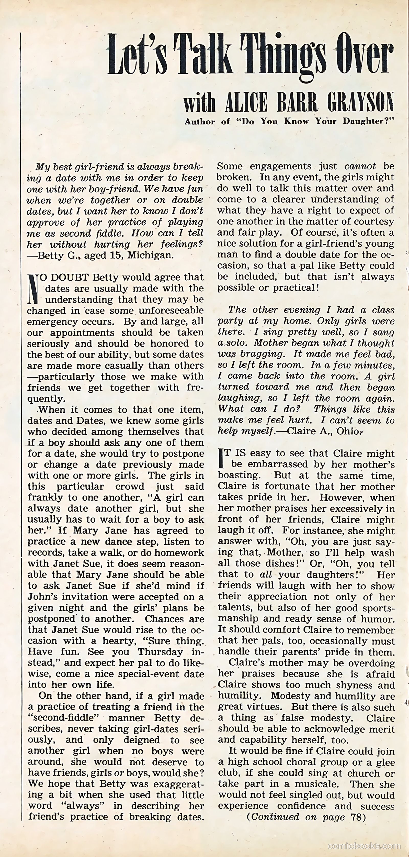 Calling All Girls #52 (1959) — page 57 of 105