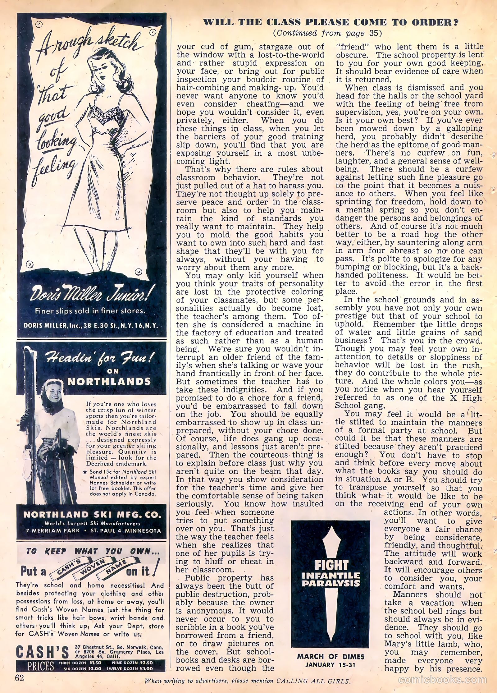 Calling All Girls #57 (1960) — page 62 of 68
