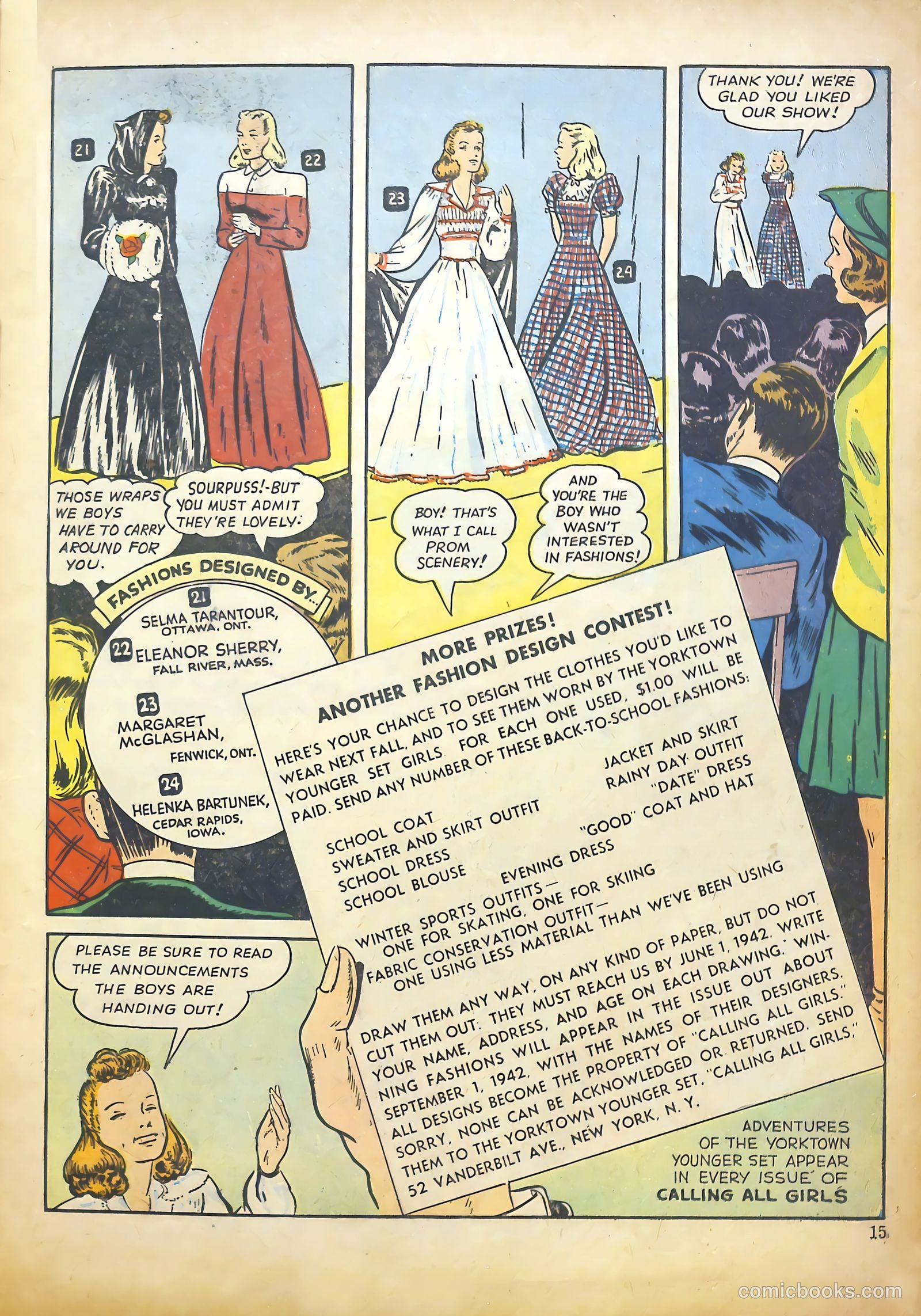 Calling All Girls #7 (1942) — page 15 of 60