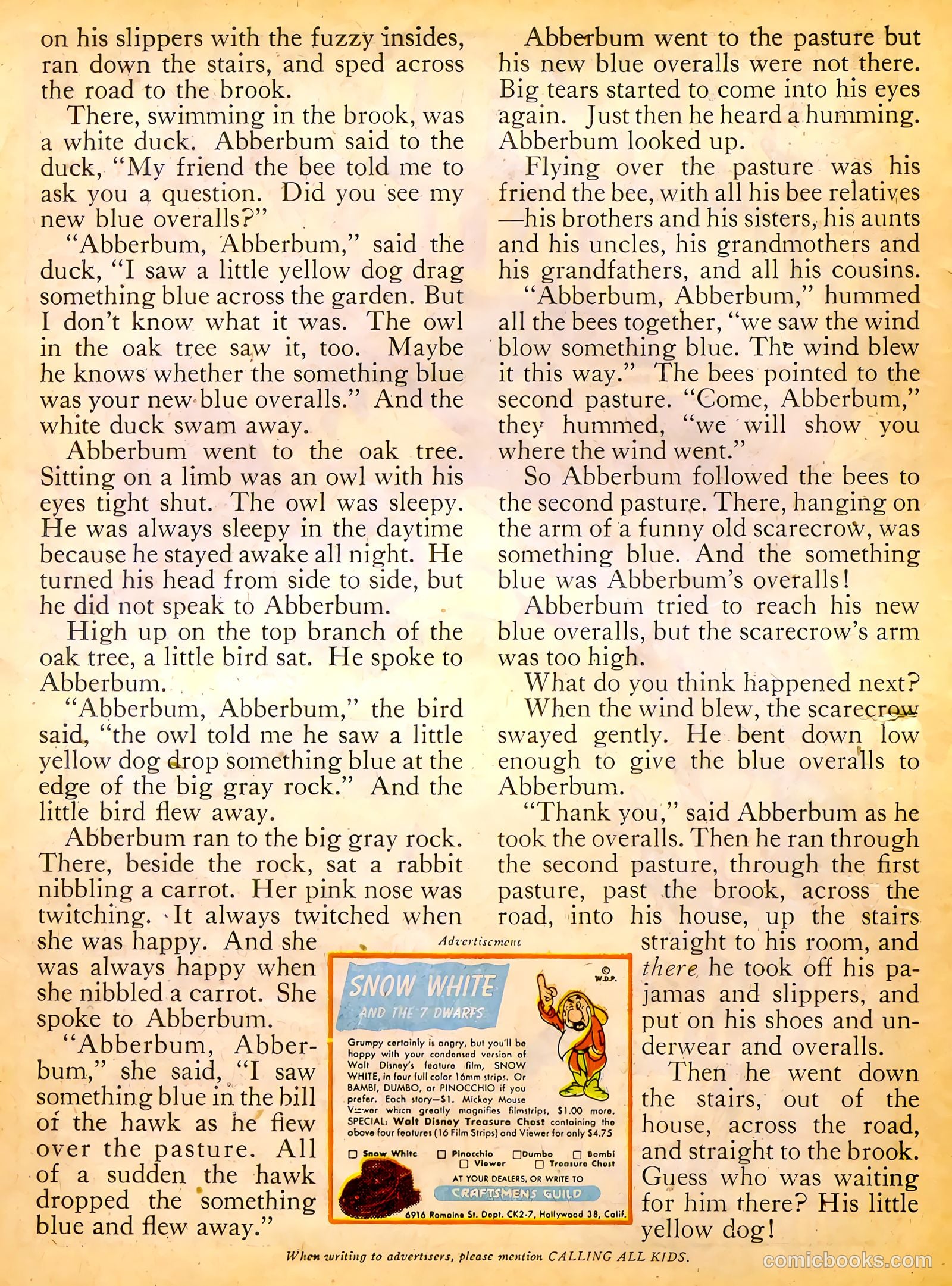 Calling All Kids #10 (1947) — page 22 of 36