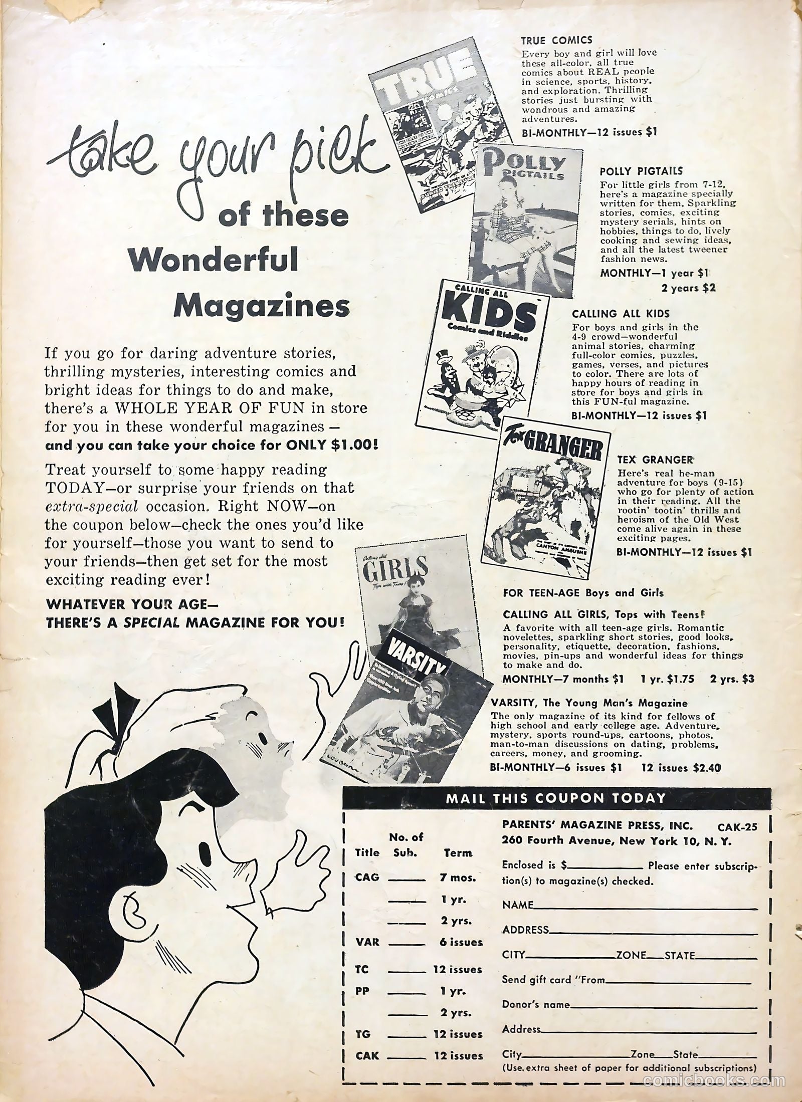 Calling All Kids #25 (1949) — page 36 of 36