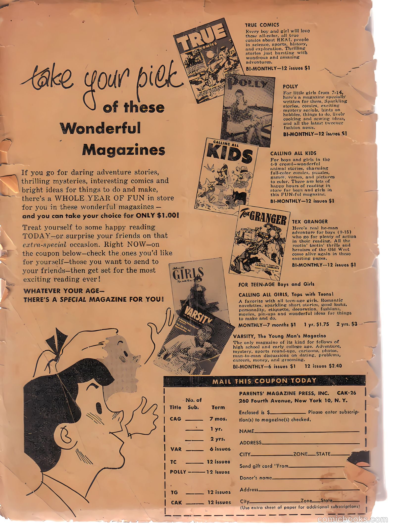 Calling All Kids #26 (1949) — page 36 of 36