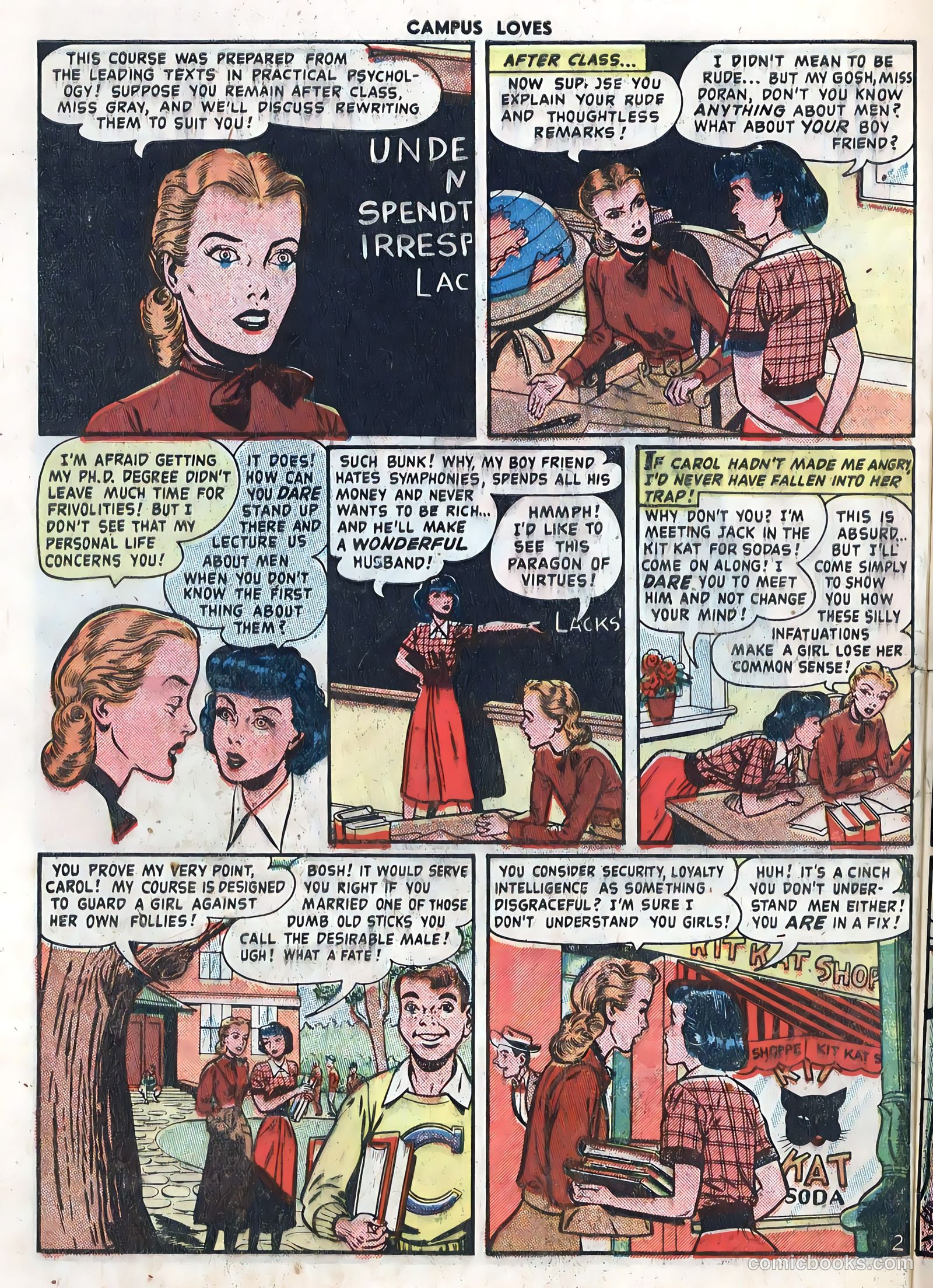 Campus Loves #1 (1949) — page 28 of 36