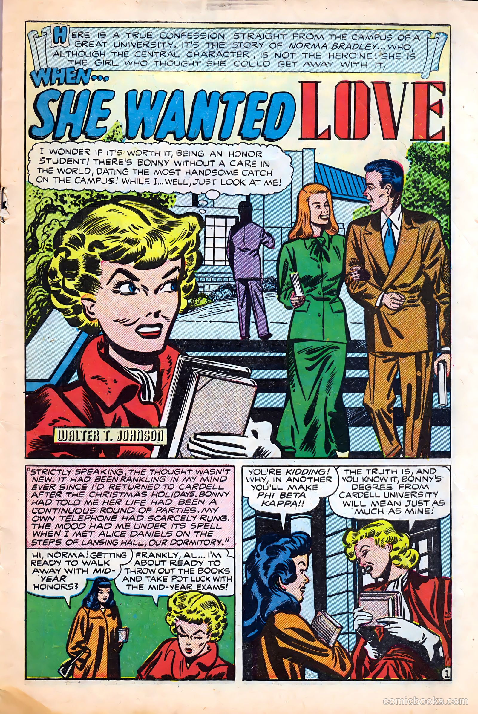 Campus Romances #1 (1949) — page 3 of 36