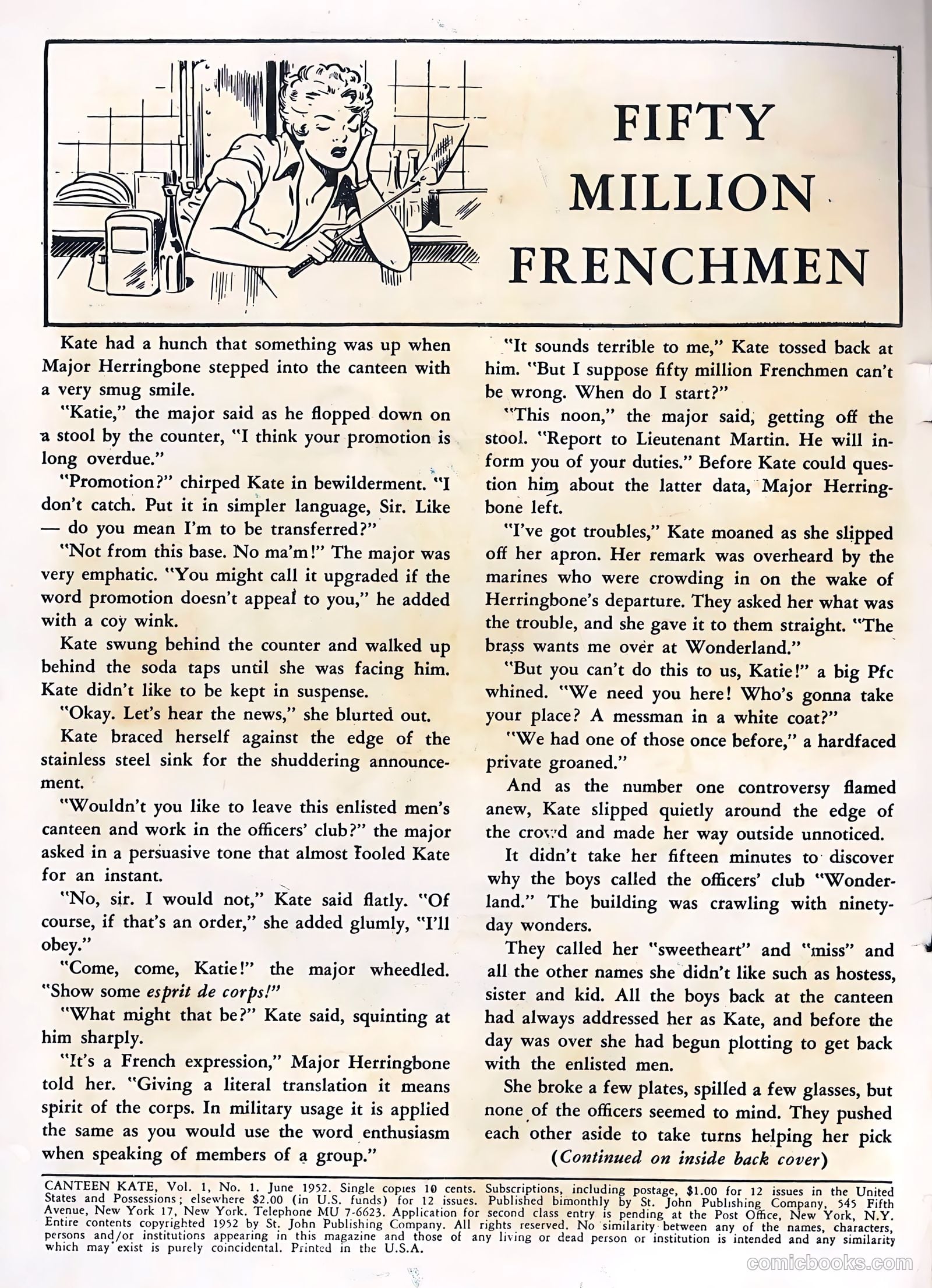 Canteen Kate #1 (1952) — page 2 of 36