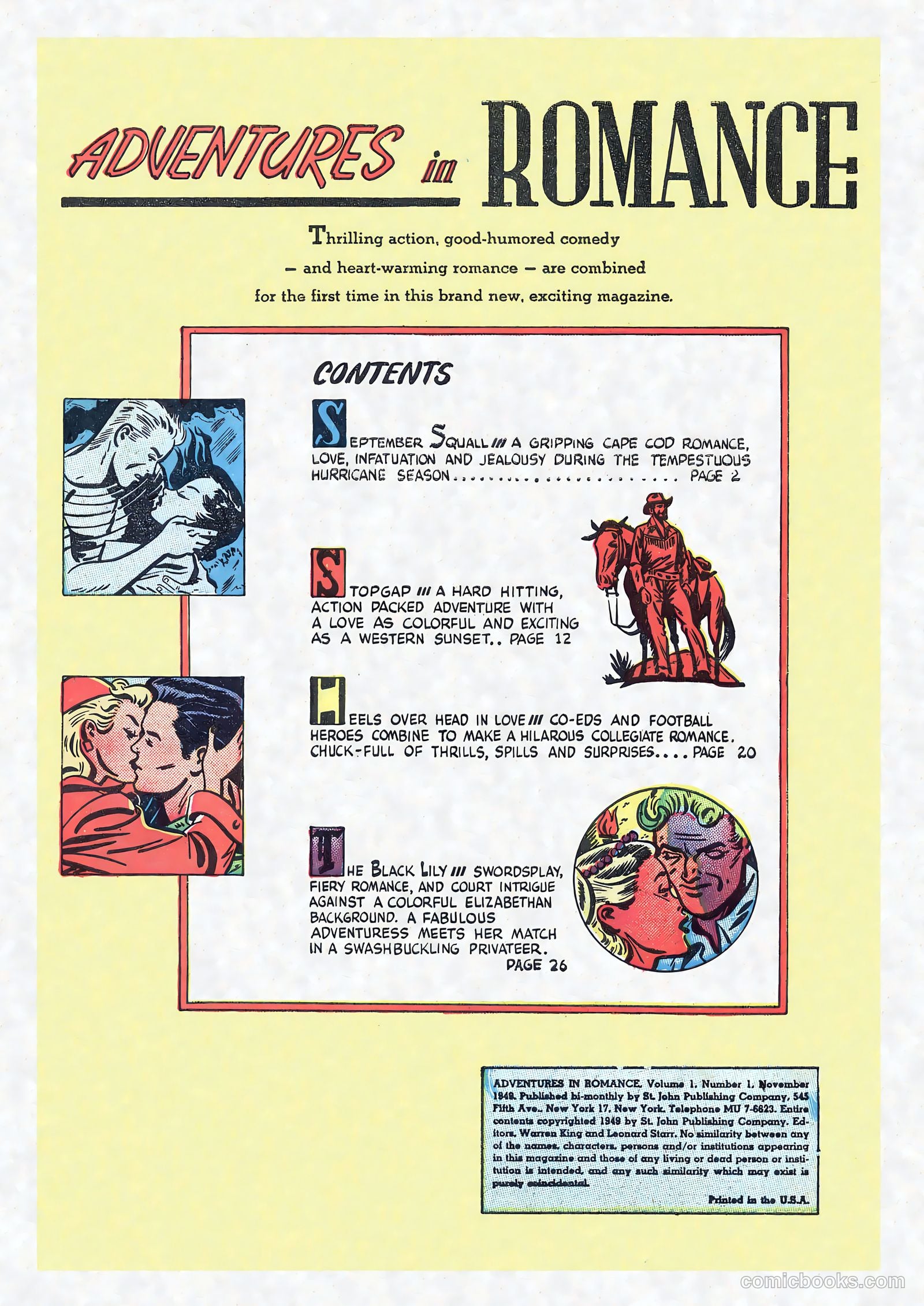 Adventures in Romance #1 (1949) — page 3 of 32