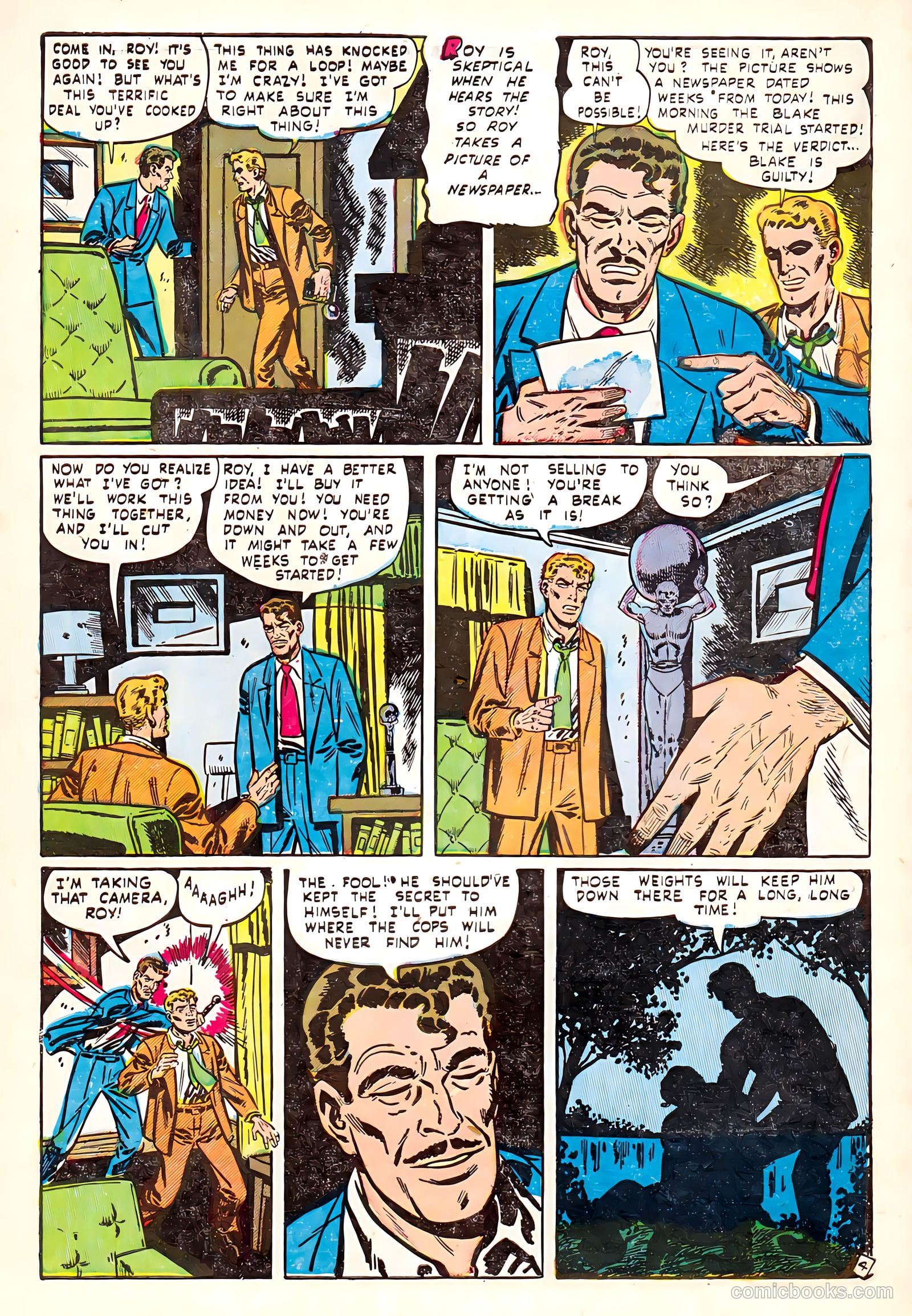 Adventures into Darkness #8 (1953) — page 6 of 36