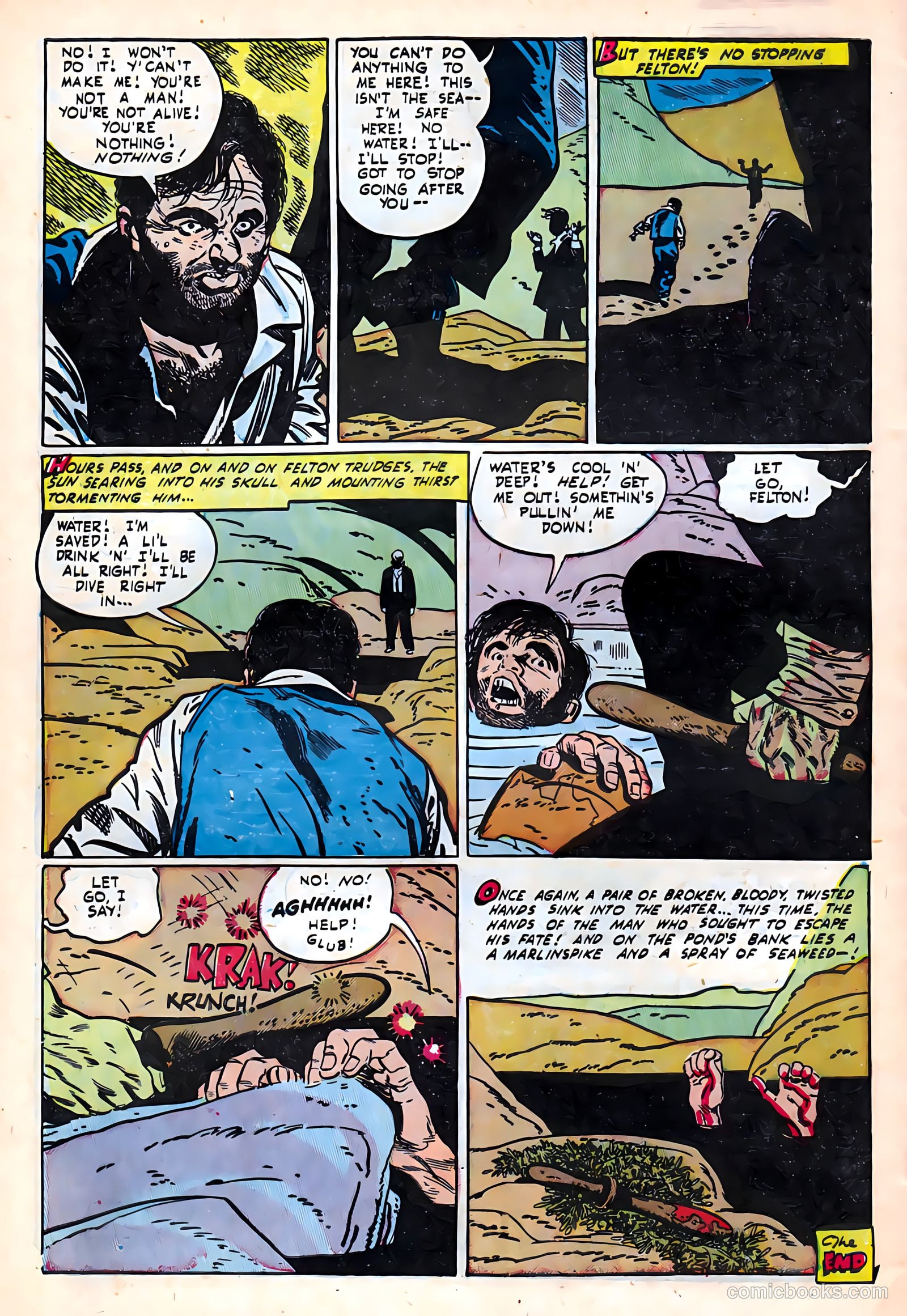 Adventures into Darkness #8 (1953) — page 34 of 36