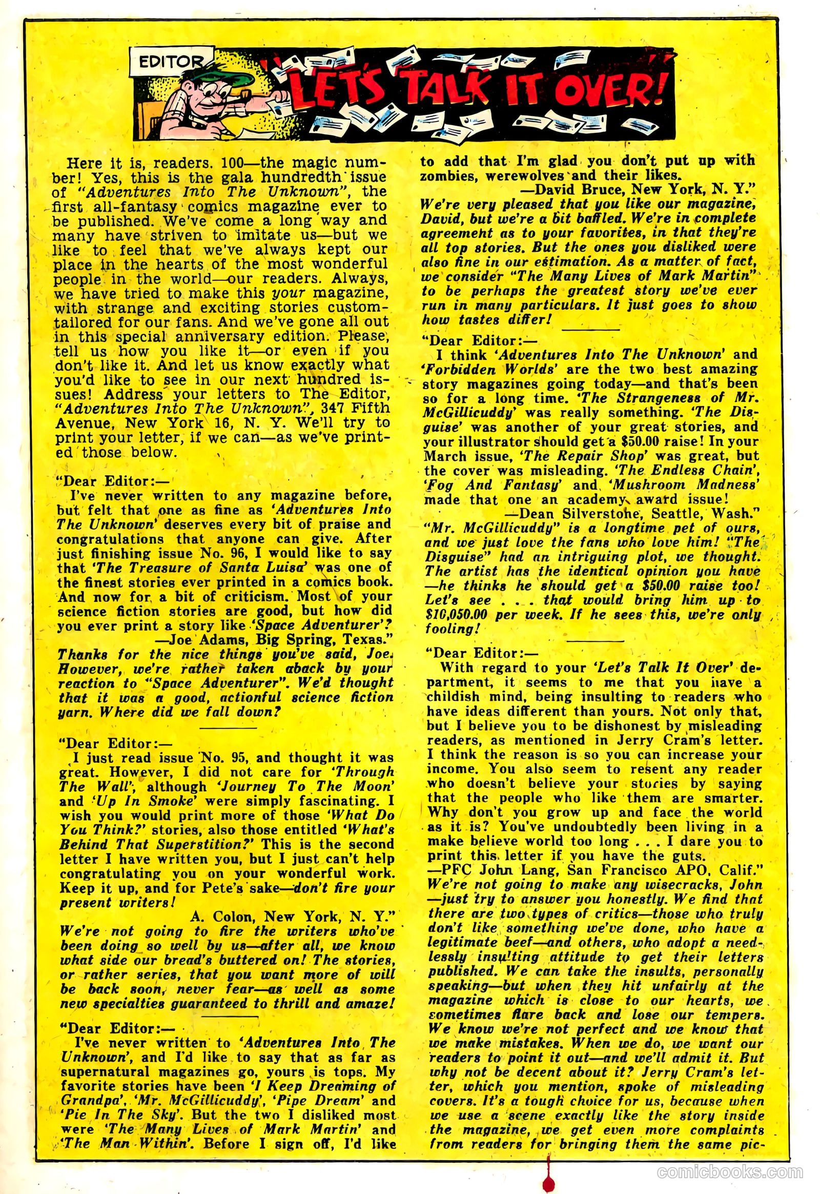 Adventures into the Unknown #100 (1958) — page 23 of 36