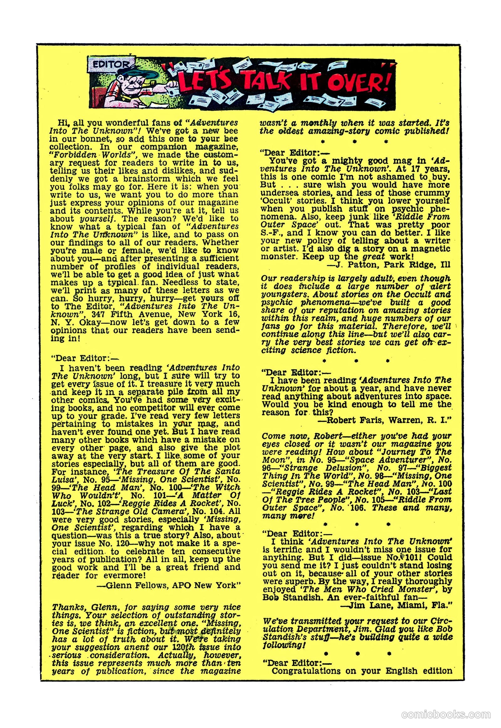 Adventures into the Unknown #111 (1959) — page 19 of 36