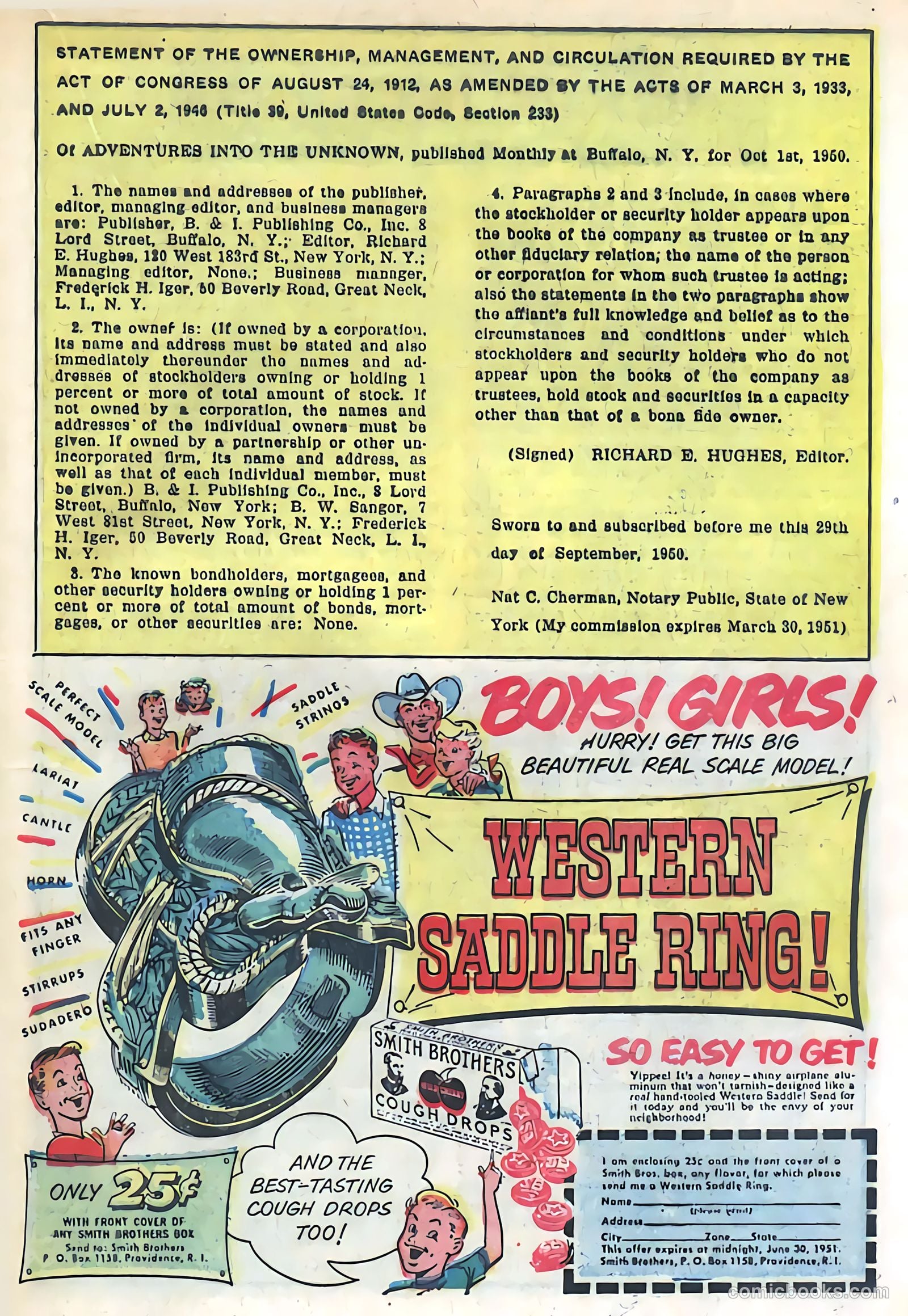 Adventures into the Unknown #16 (1951) — page 31 of 52