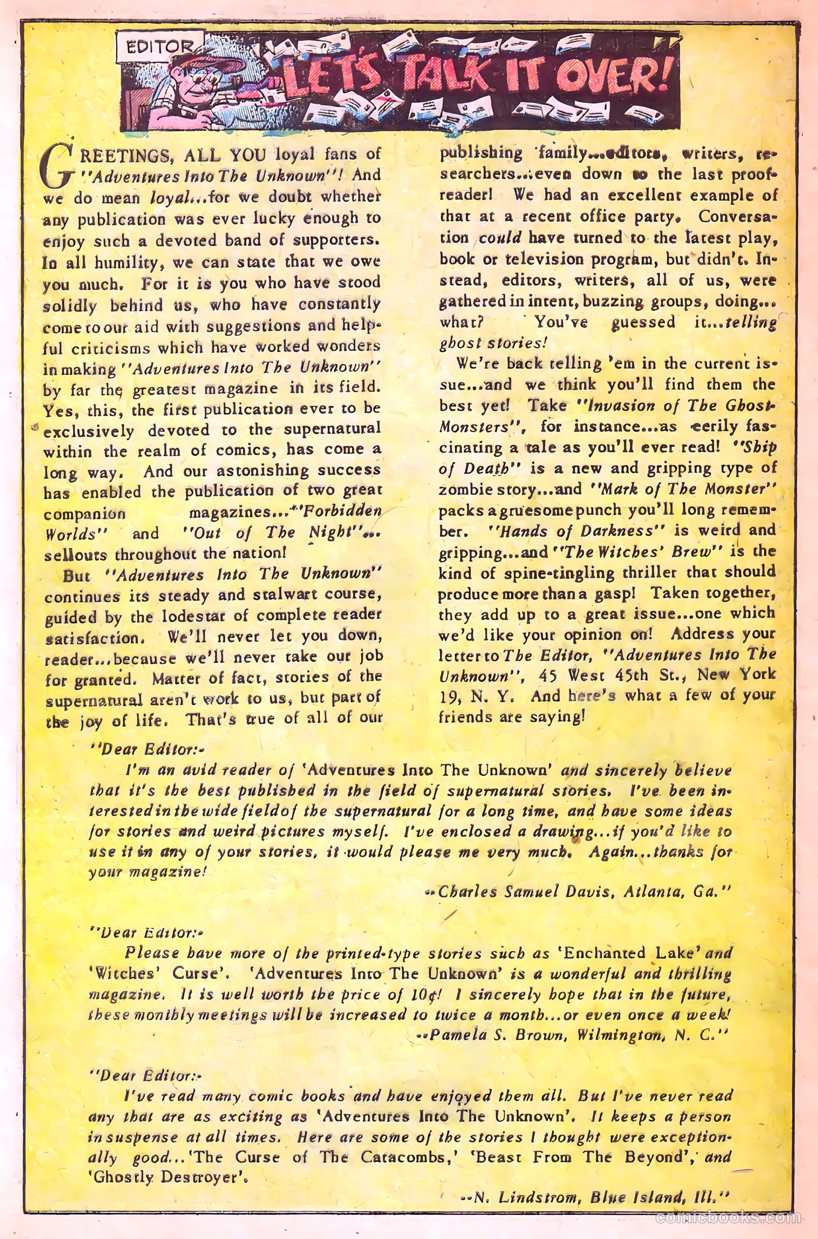 Adventures into the Unknown #29 (1952) — page 22 of 52