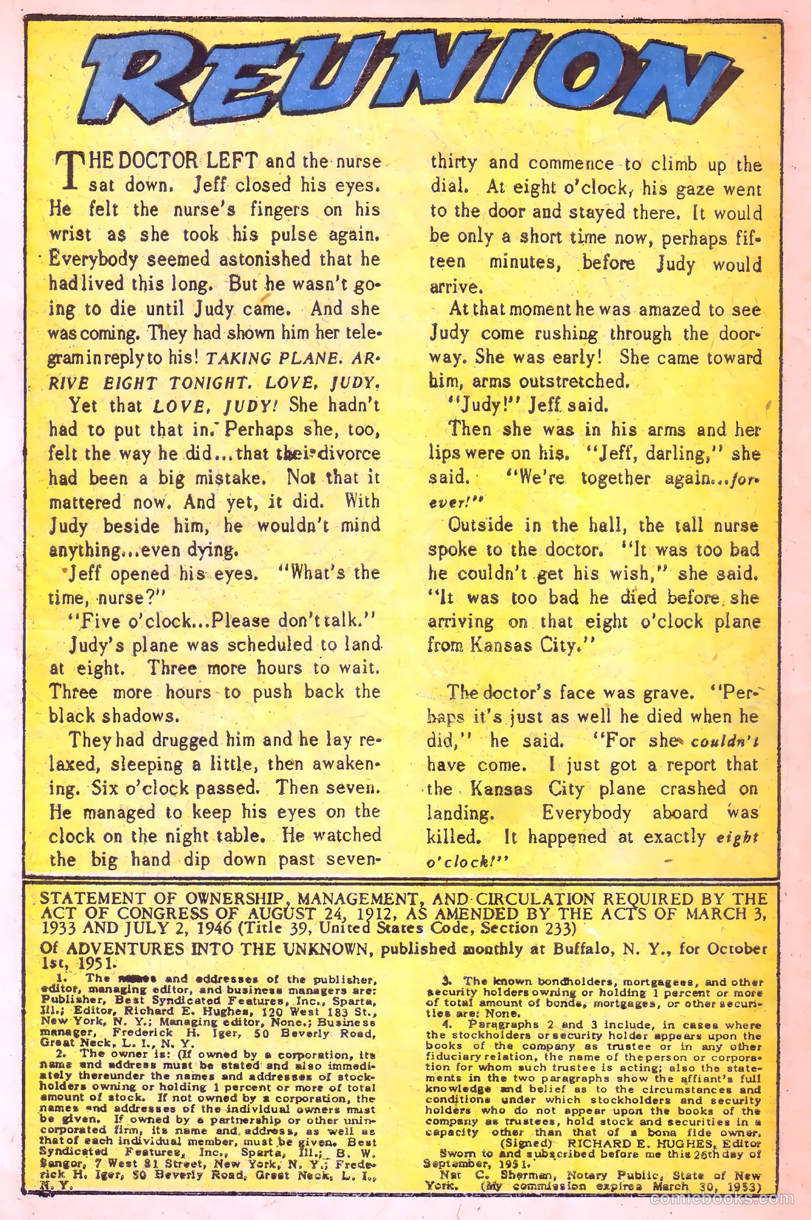 Adventures into the Unknown #29 (1952) — page 32 of 52