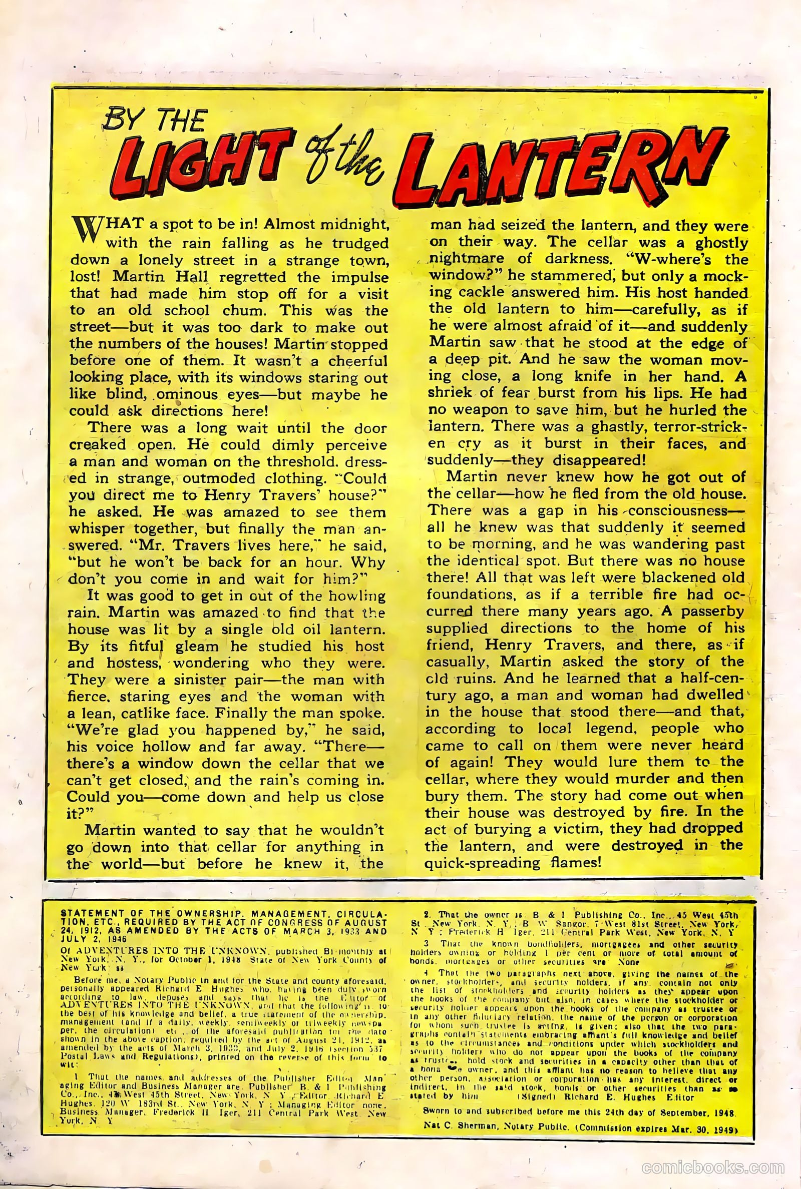 Adventures into the Unknown #3 (1949) — page 10 of 52