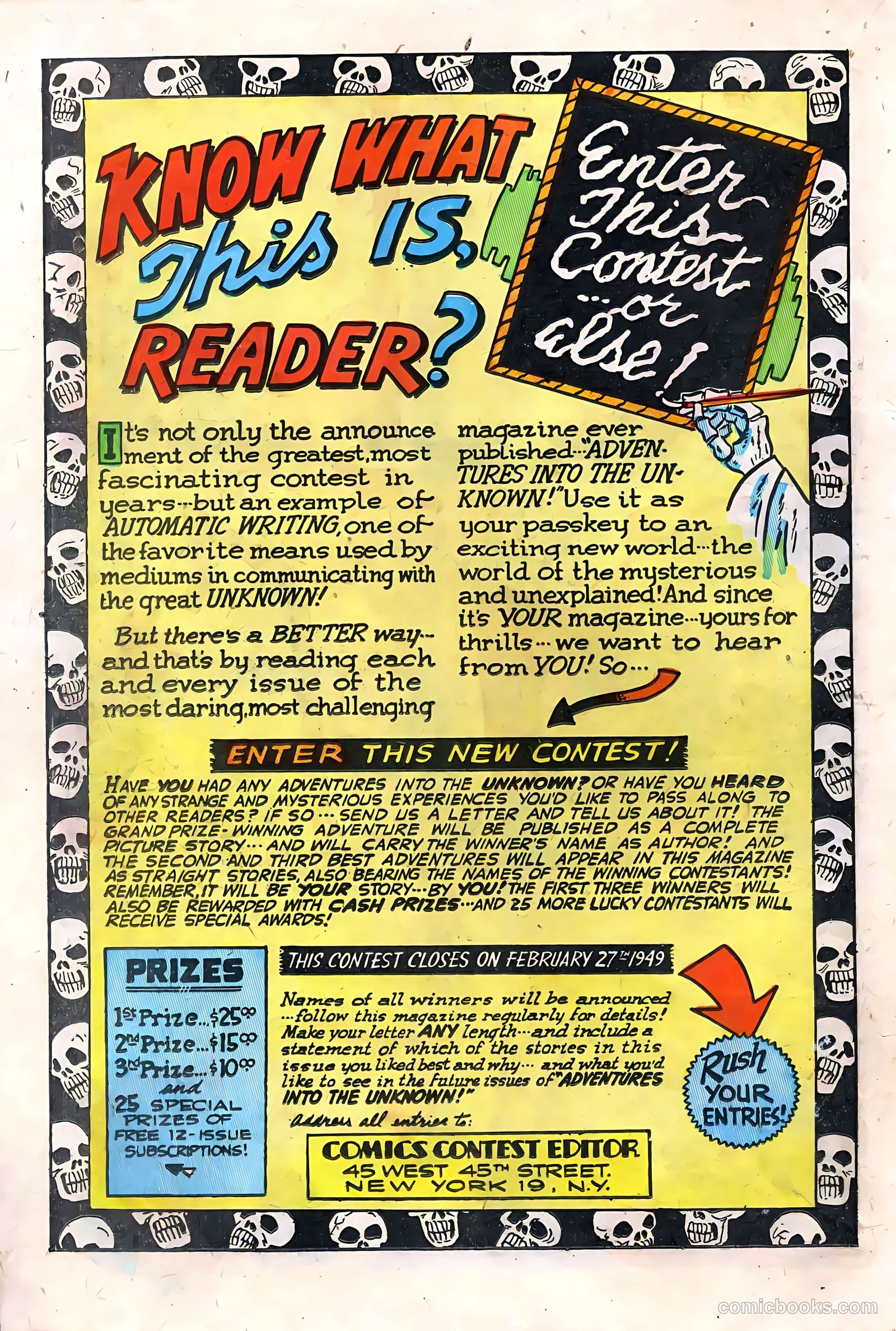 Adventures into the Unknown #3 (1949) — page 30 of 52