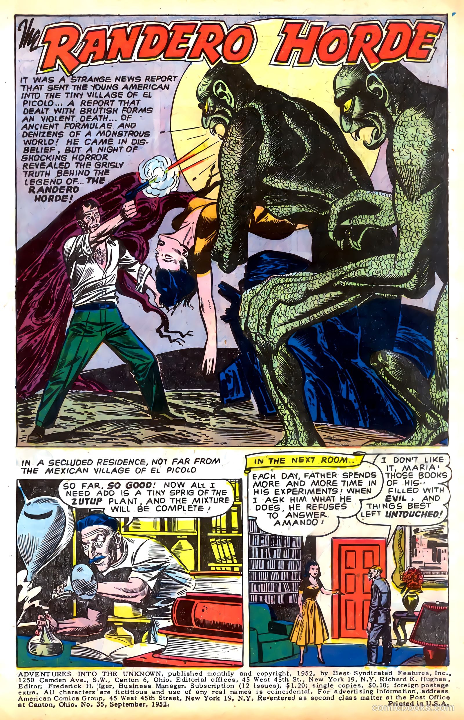 Adventures into the Unknown #35 (1952) — page 3 of 36