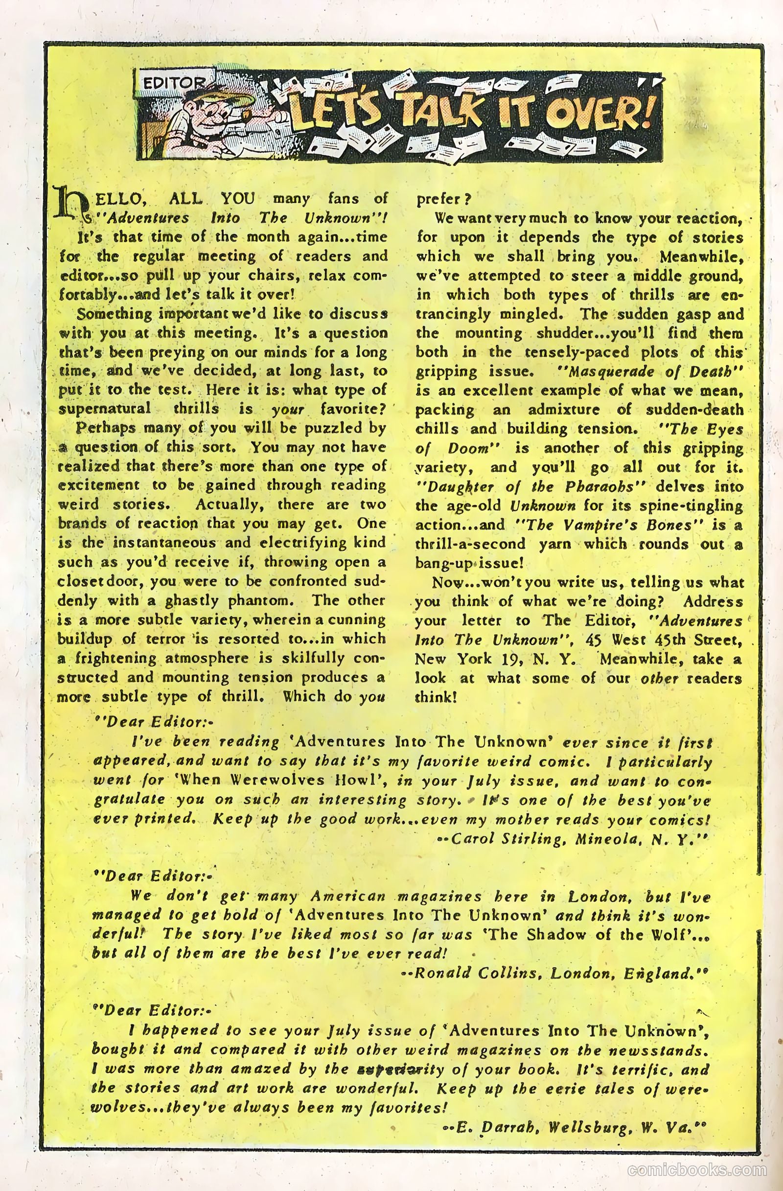 Adventures into the Unknown #37 (1952) — page 18 of 36