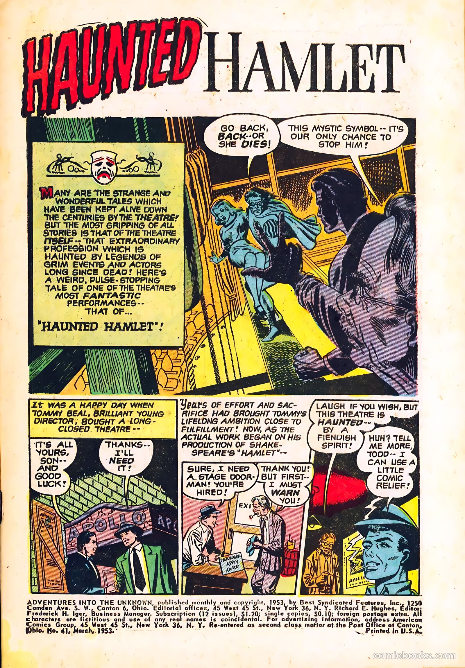Adventures into the Unknown #41 (1953) — page 3 of 36