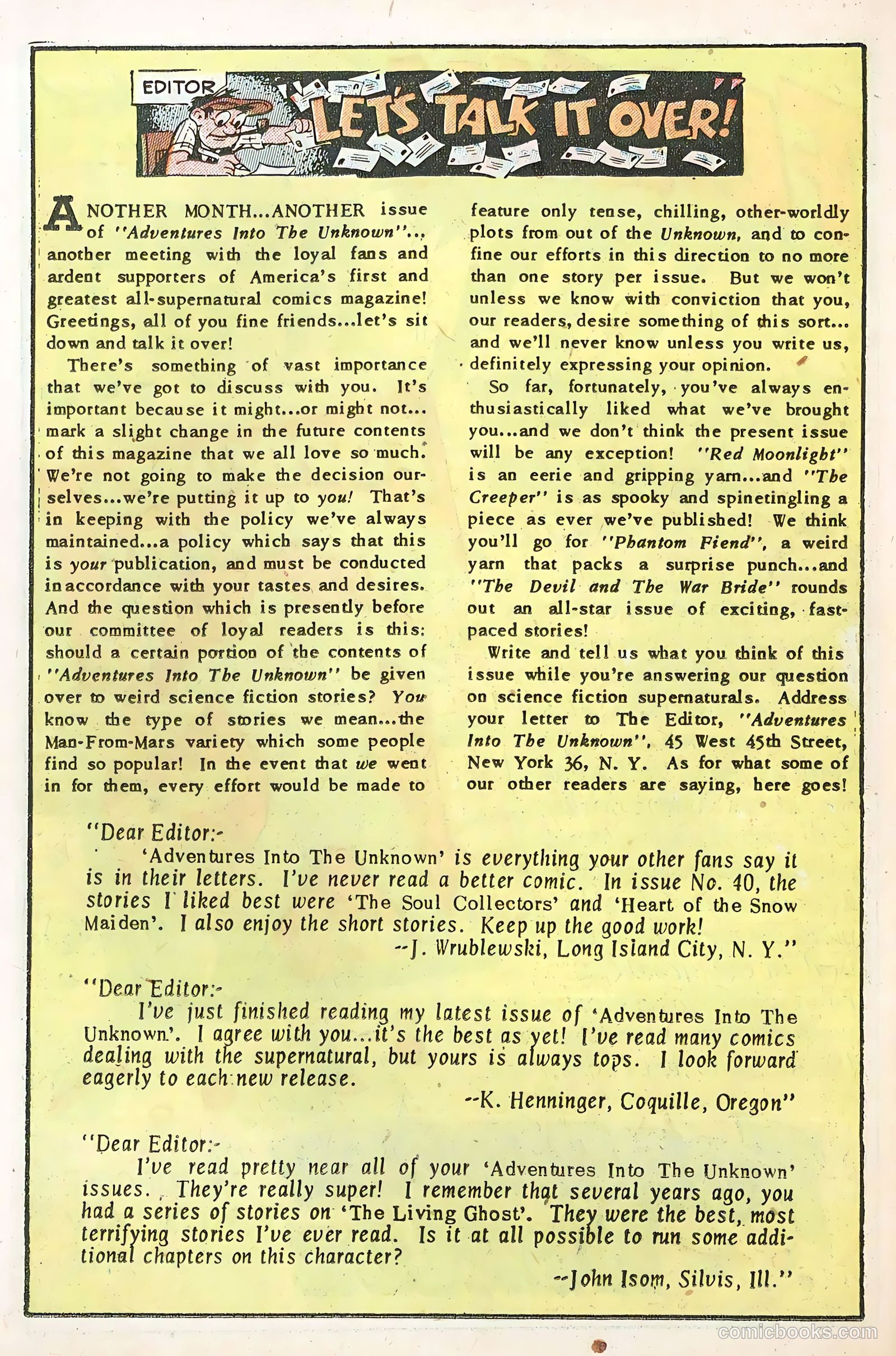 Adventures into the Unknown #44 (1953) — page 26 of 36