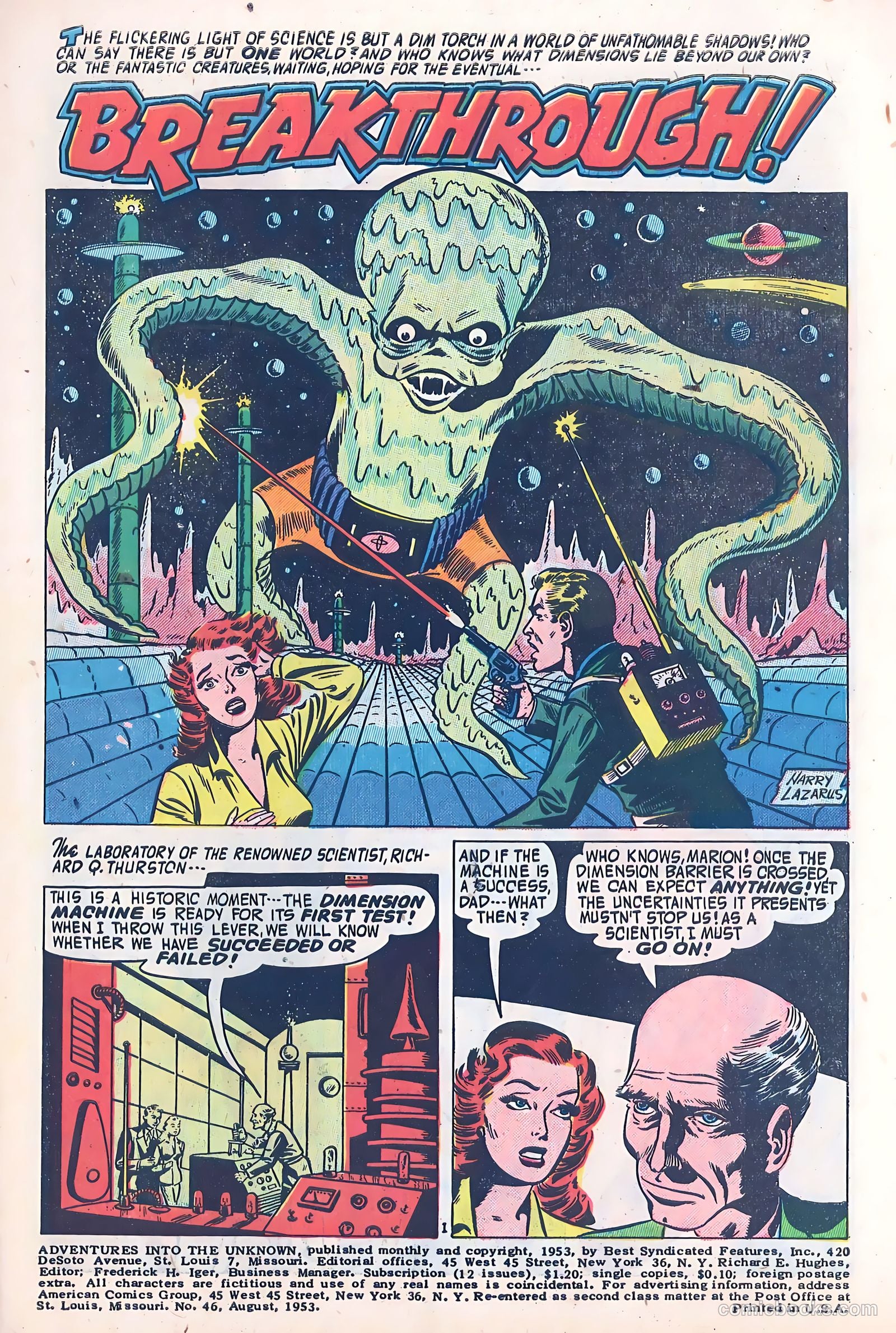 Adventures into the Unknown #46 (1953) — page 3 of 36