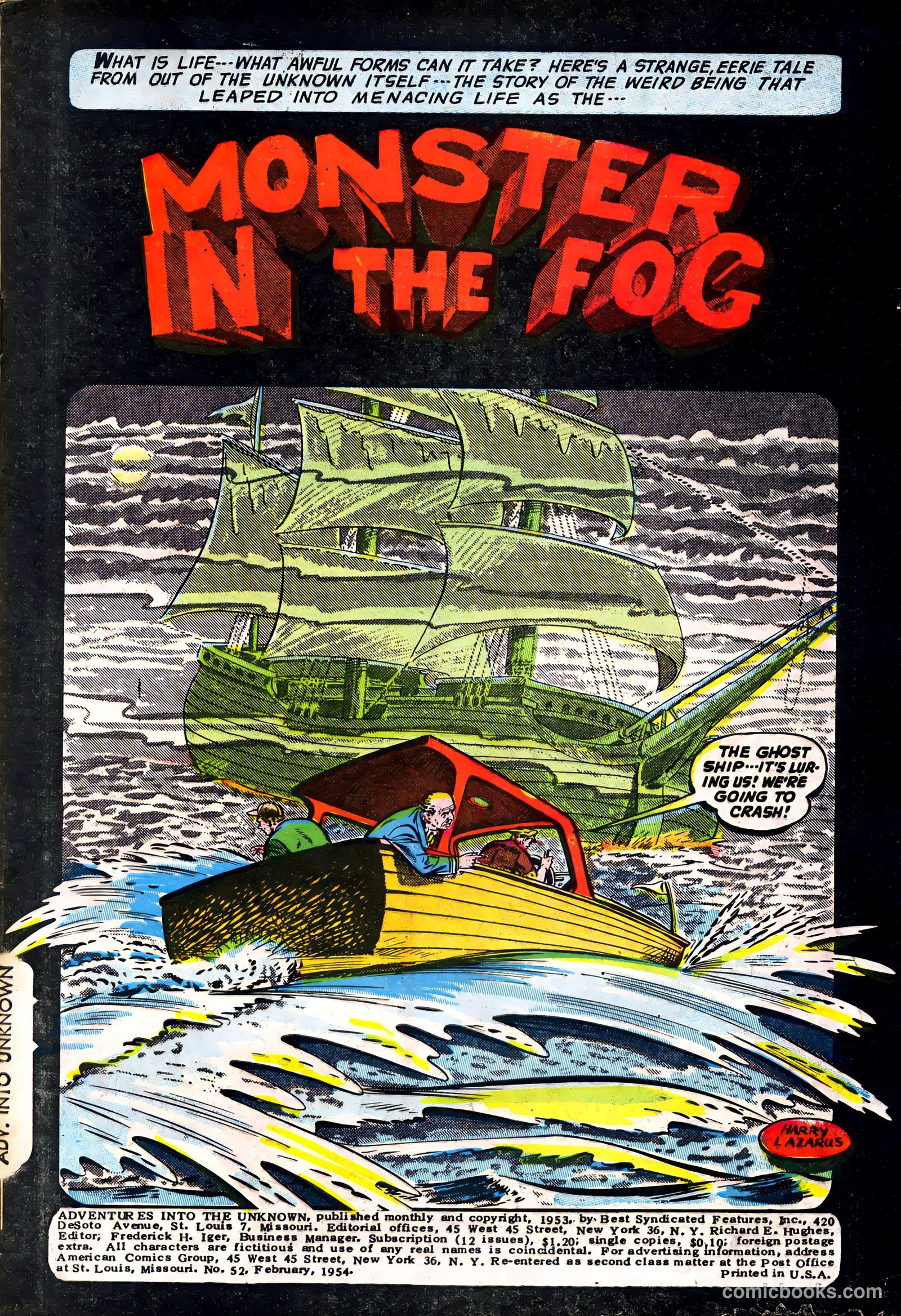 Adventures into the Unknown #52 (1954) — page 3 of 36