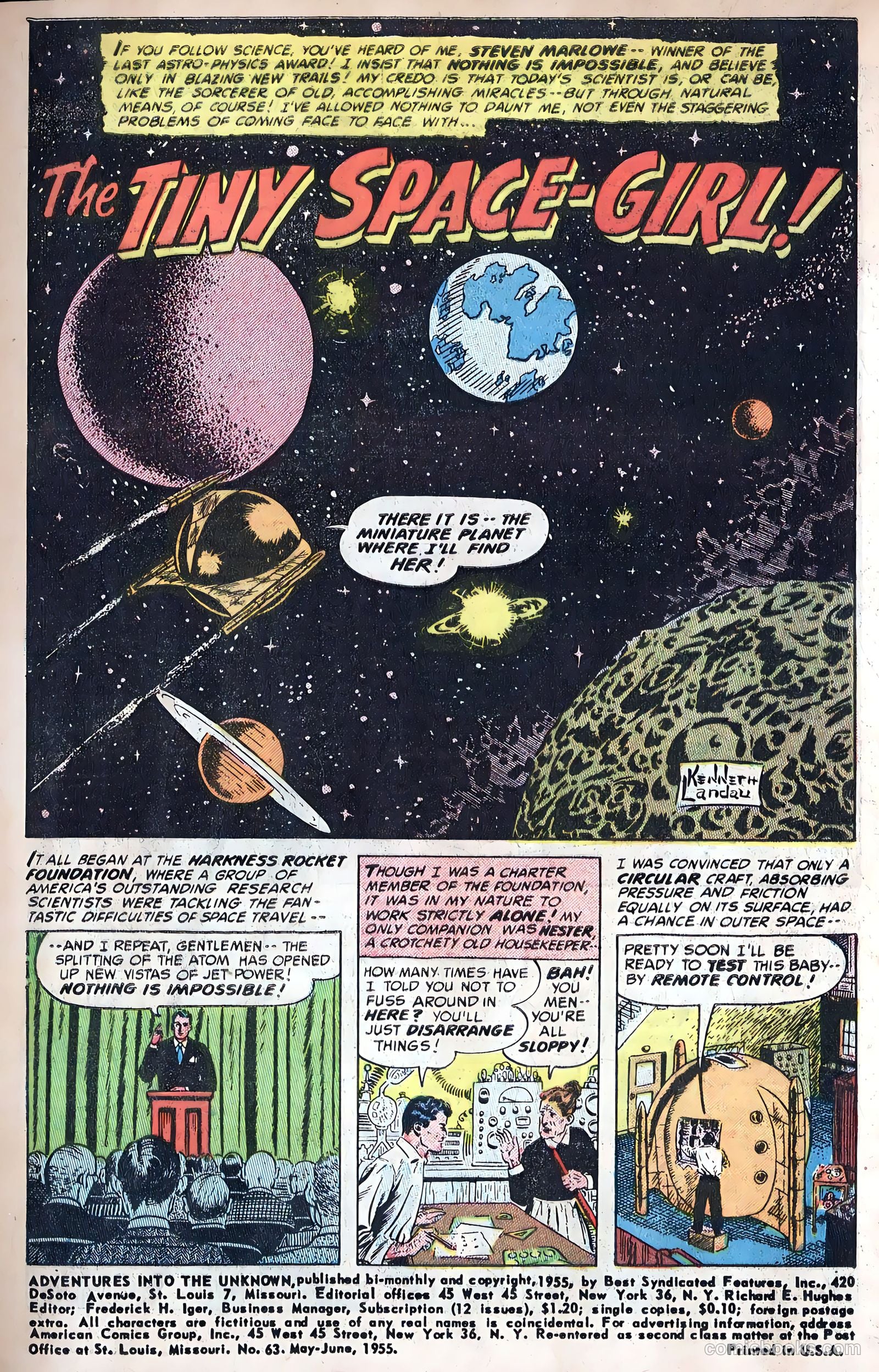Adventures into the Unknown #63 (1955) — page 3 of 36