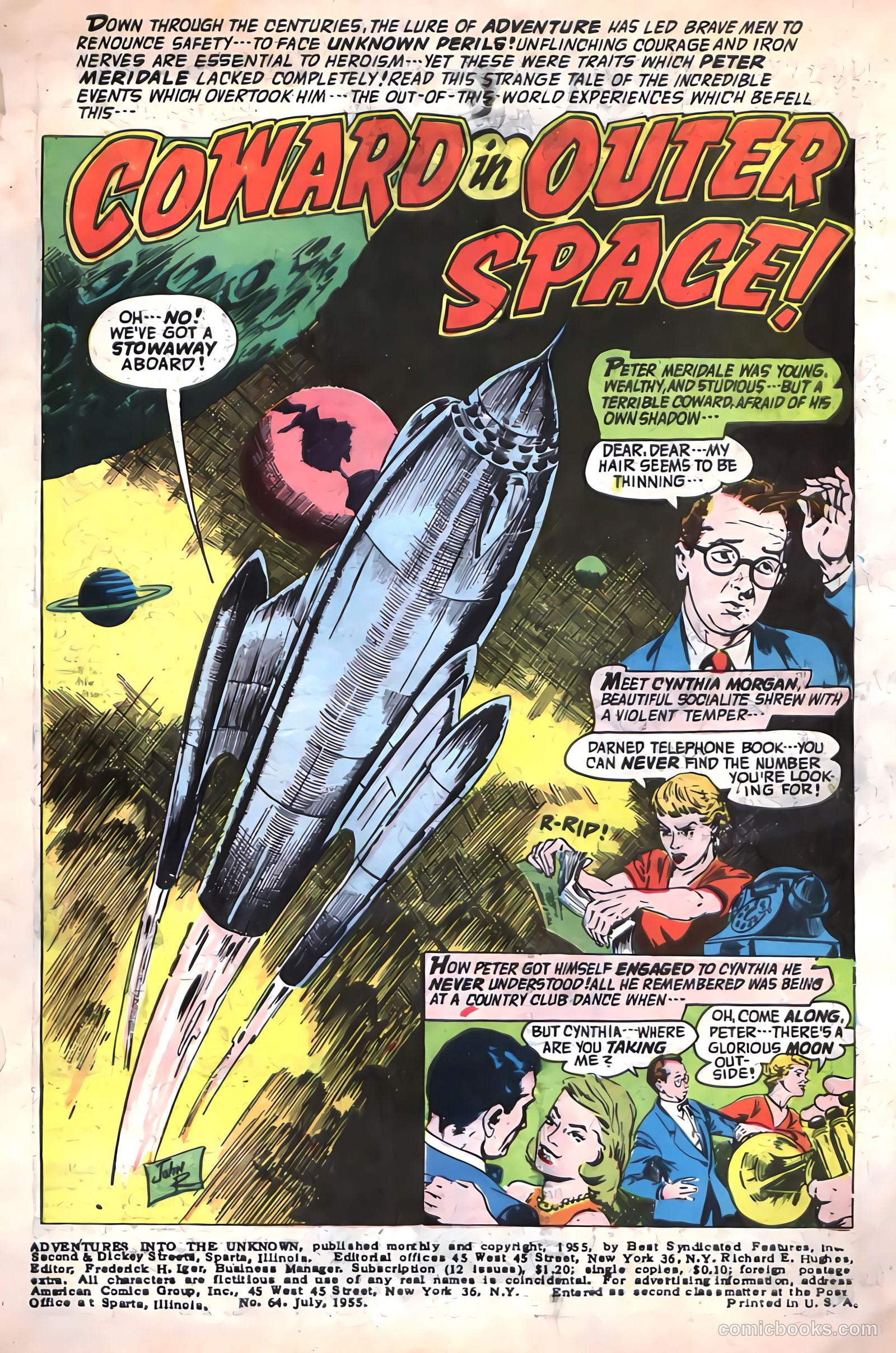 Adventures into the Unknown #64 (1955) — page 3 of 36