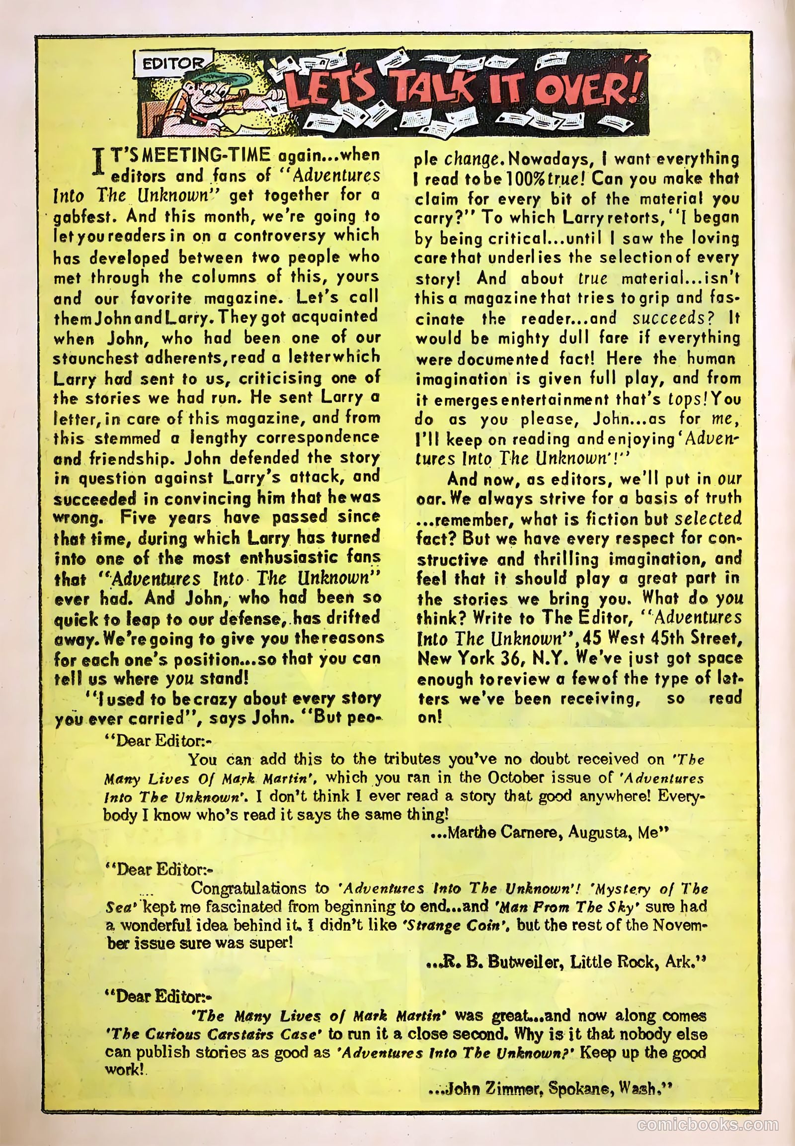 Adventures into the Unknown #73 (1956) — page 20 of 36