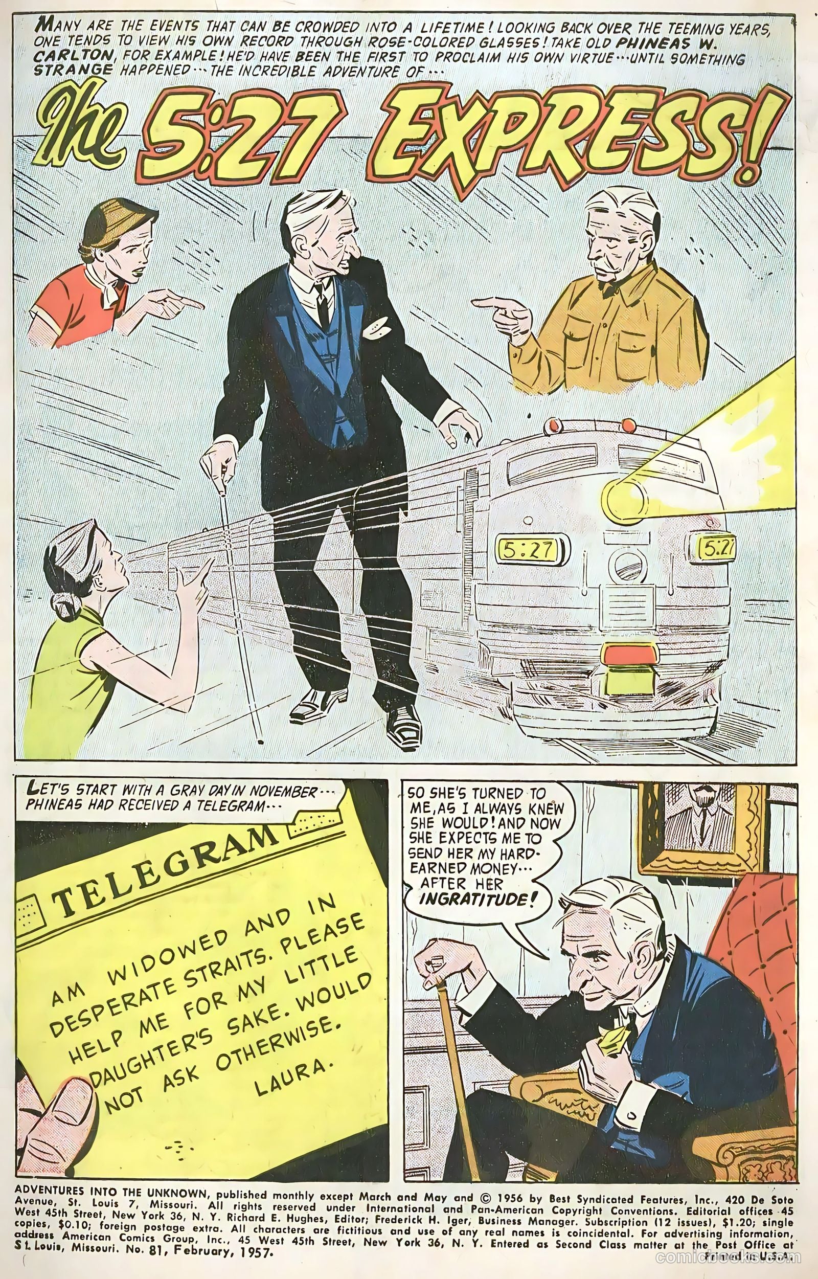 Adventures into the Unknown #81 (1957) — page 3 of 36