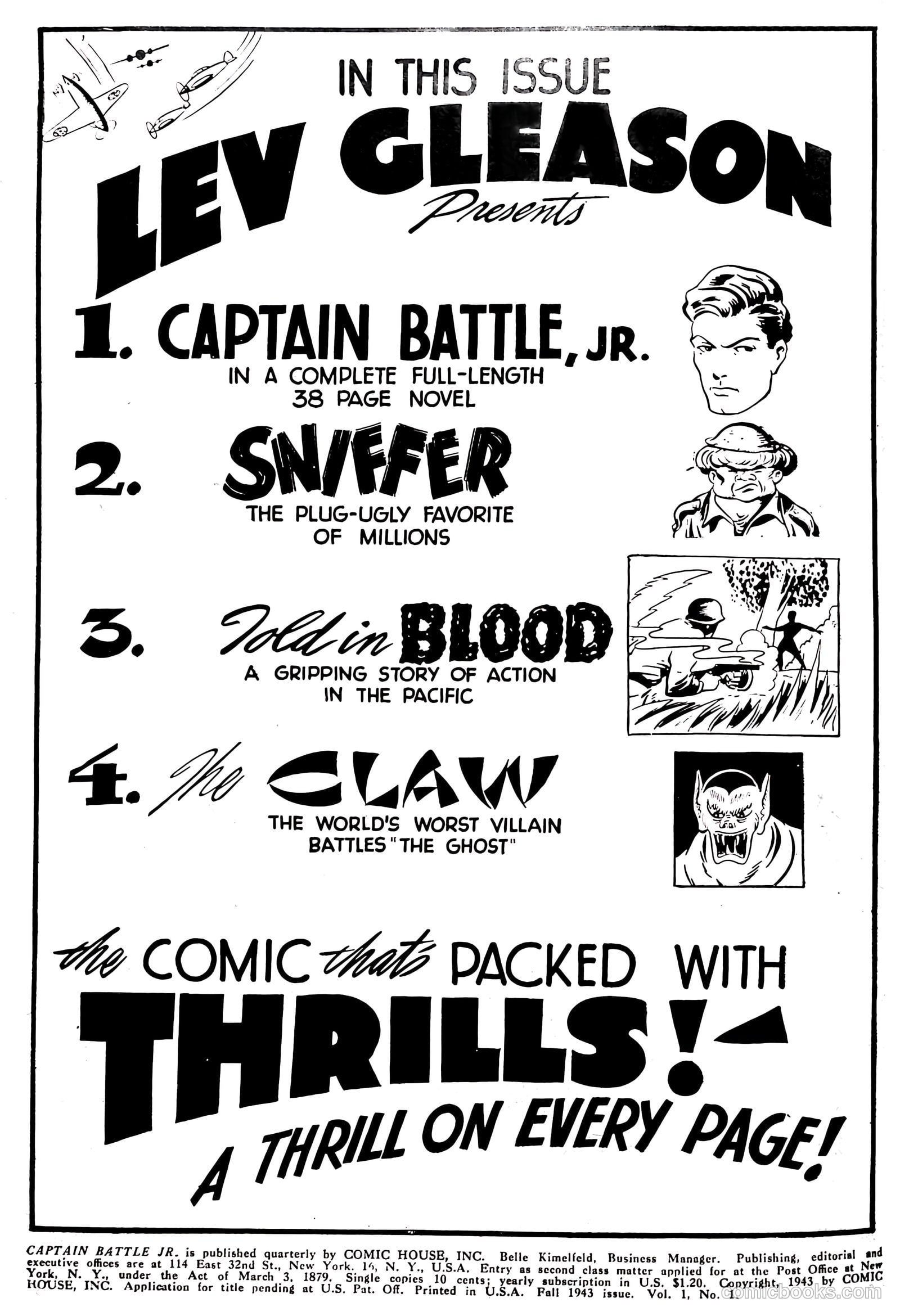 Captain Battle Jr. #1 (1943) — page 2 of 61