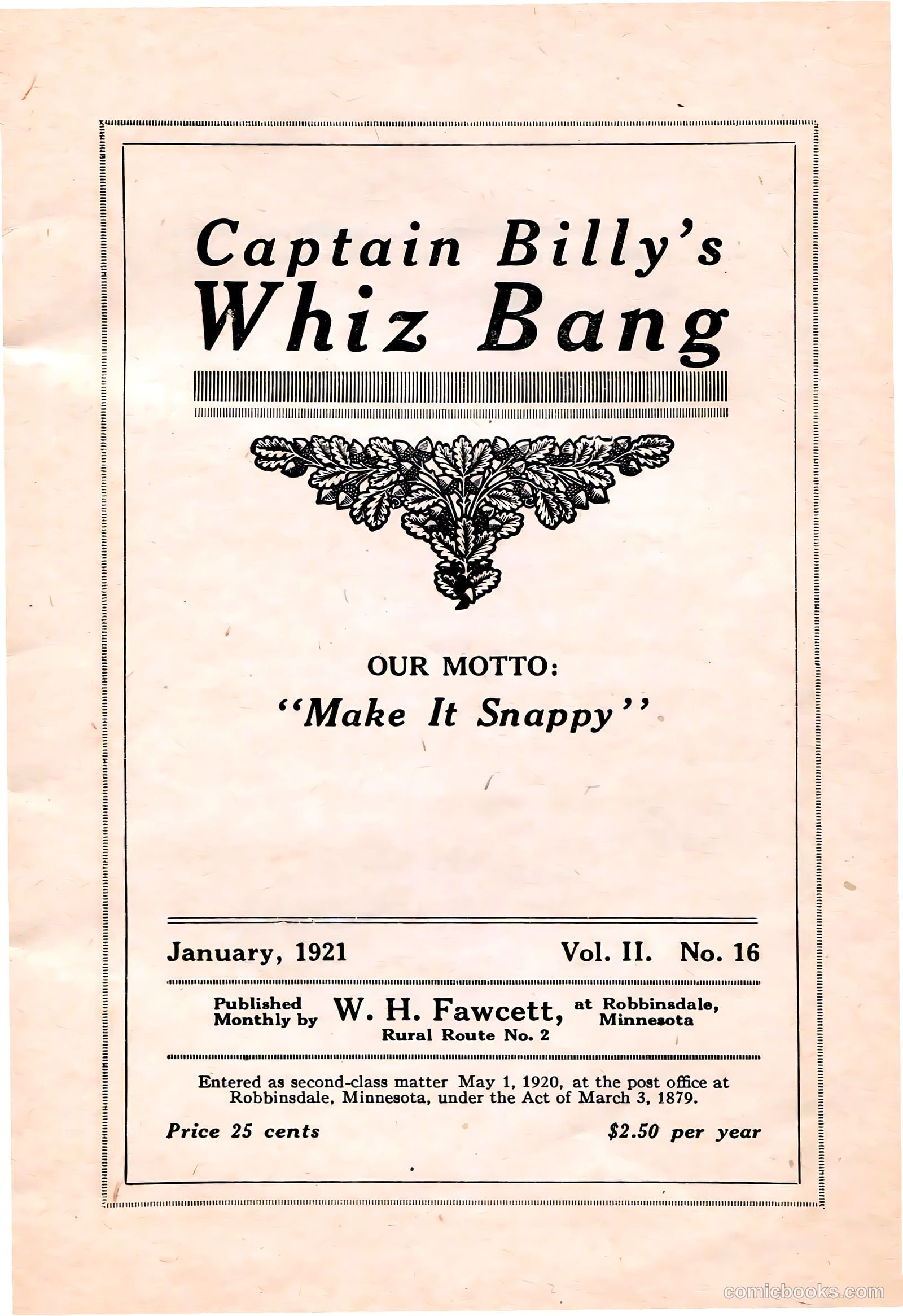 Captain Billy's Whiz Bang #16 — page 3 of 68