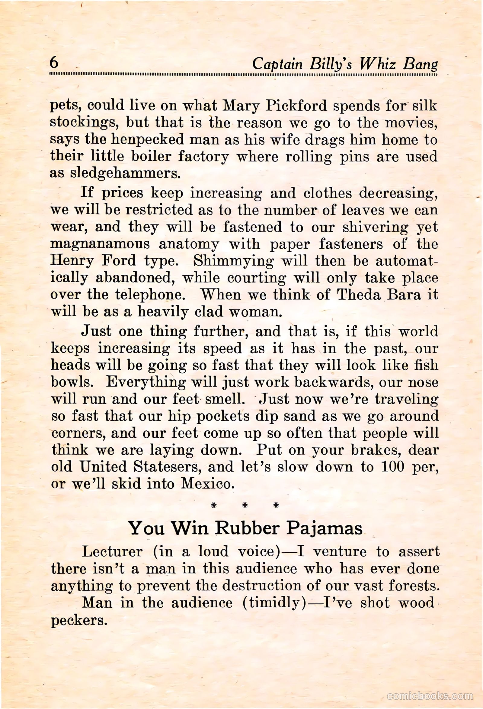 Captain Billy's Whiz Bang #16 — page 8 of 68