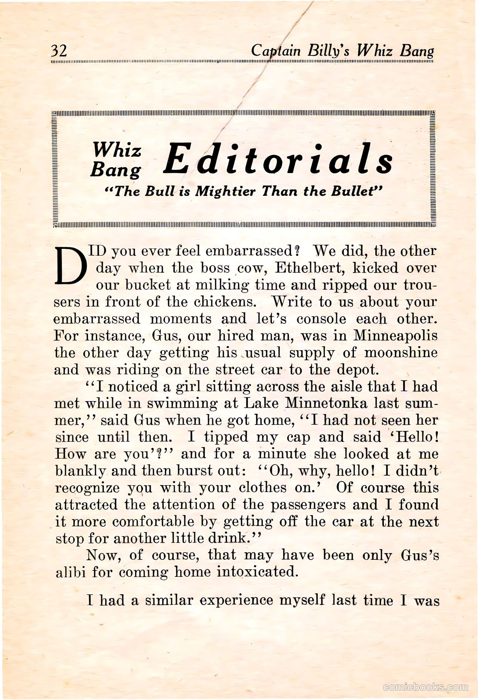 Captain Billy's Whiz Bang #16 — page 34 of 68