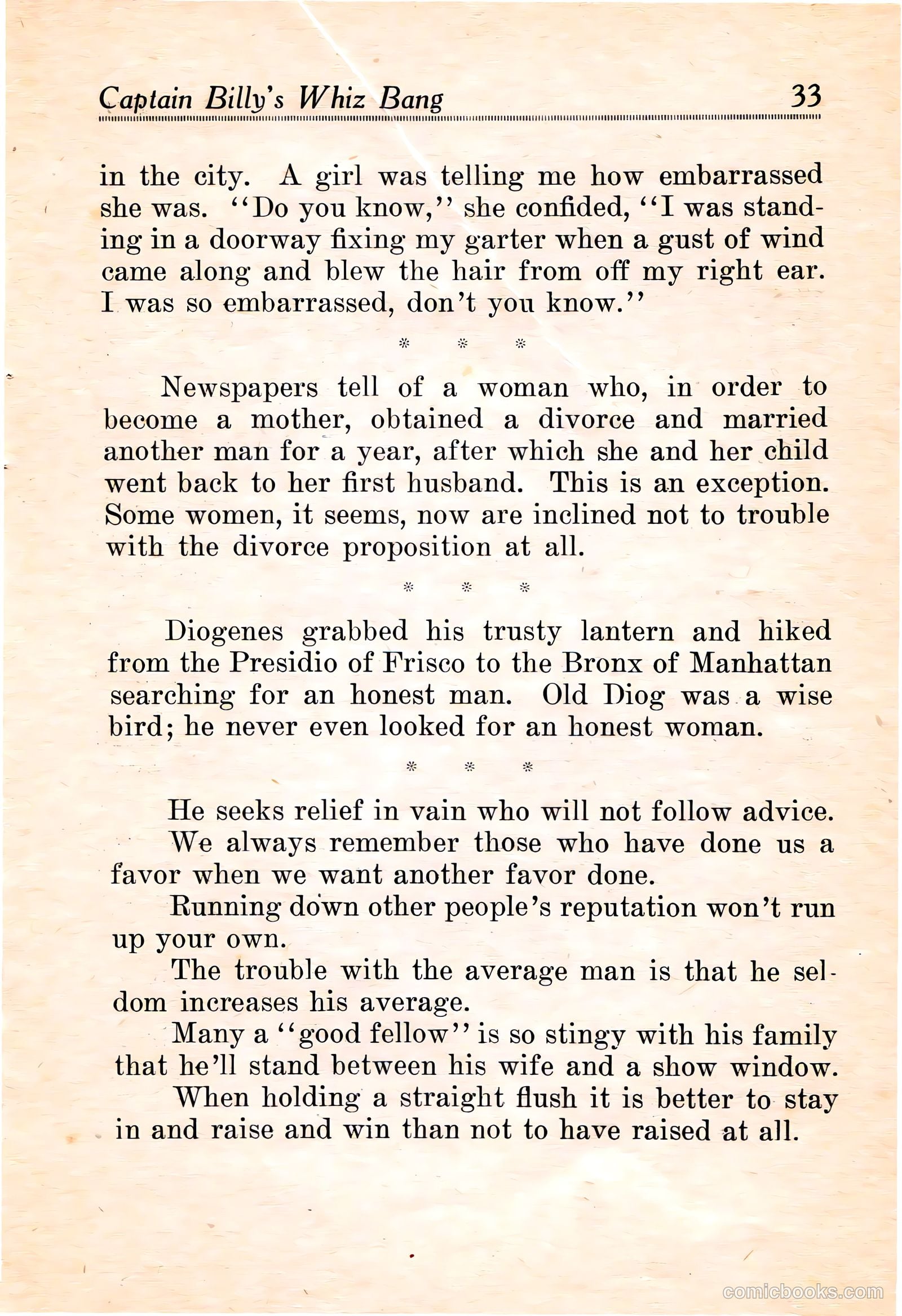 Captain Billy's Whiz Bang #16 — page 35 of 68
