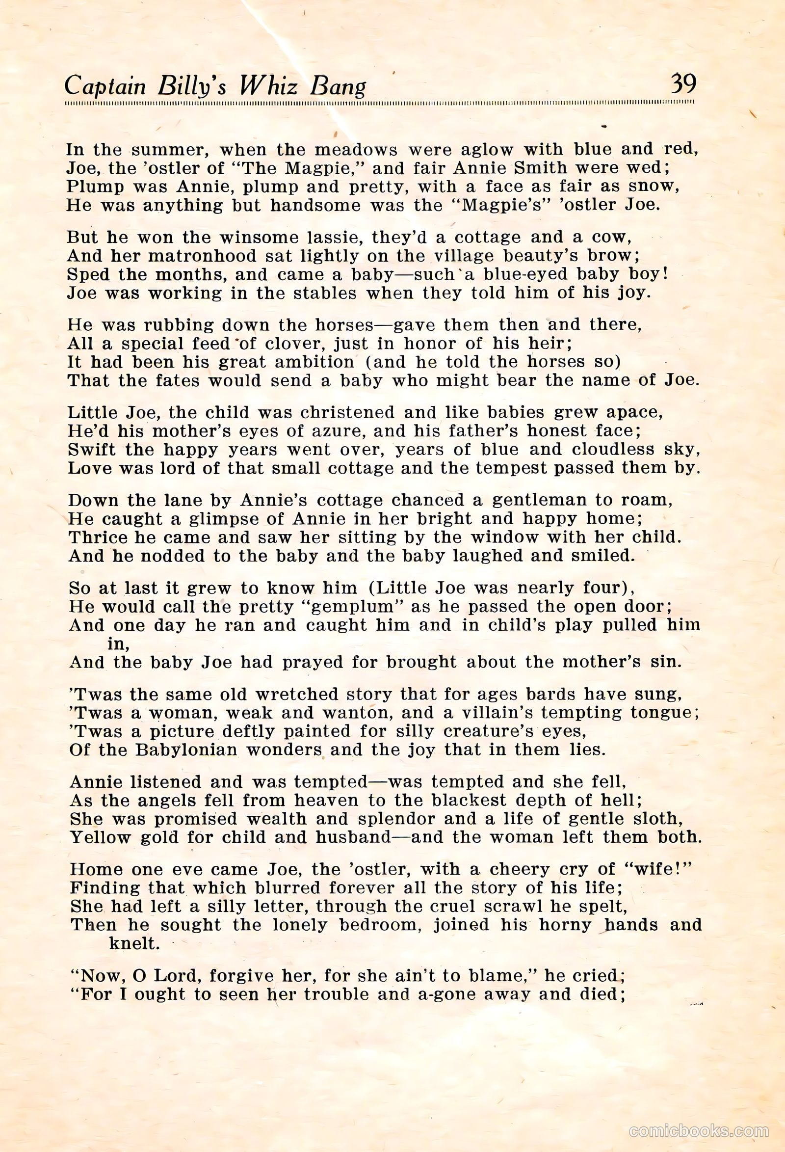 Captain Billy's Whiz Bang #16 — page 41 of 68