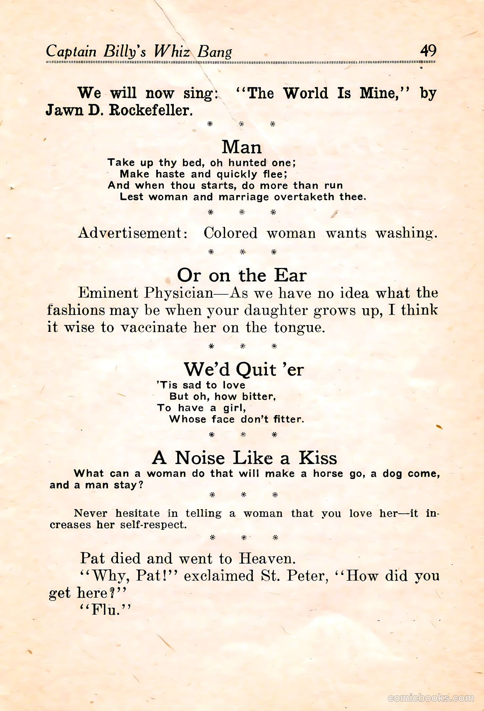 Captain Billy's Whiz Bang #16 — page 51 of 68