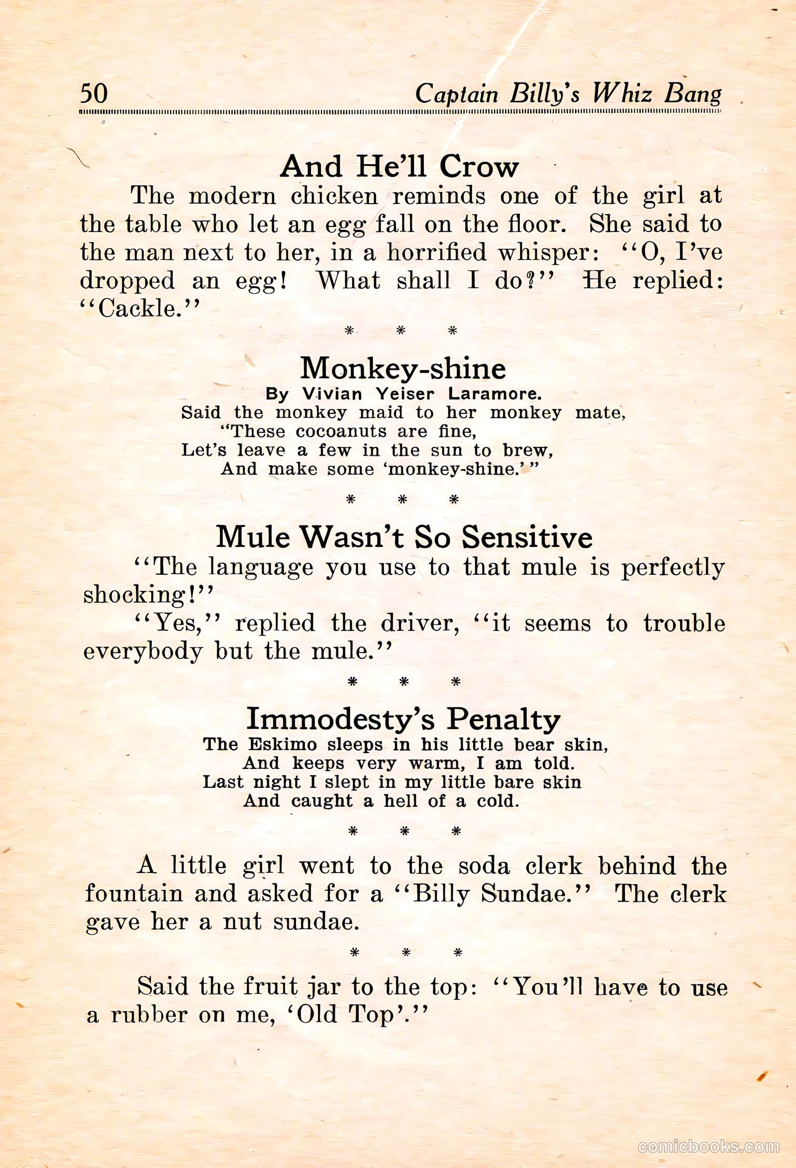 Captain Billy's Whiz Bang #16 — page 52 of 68