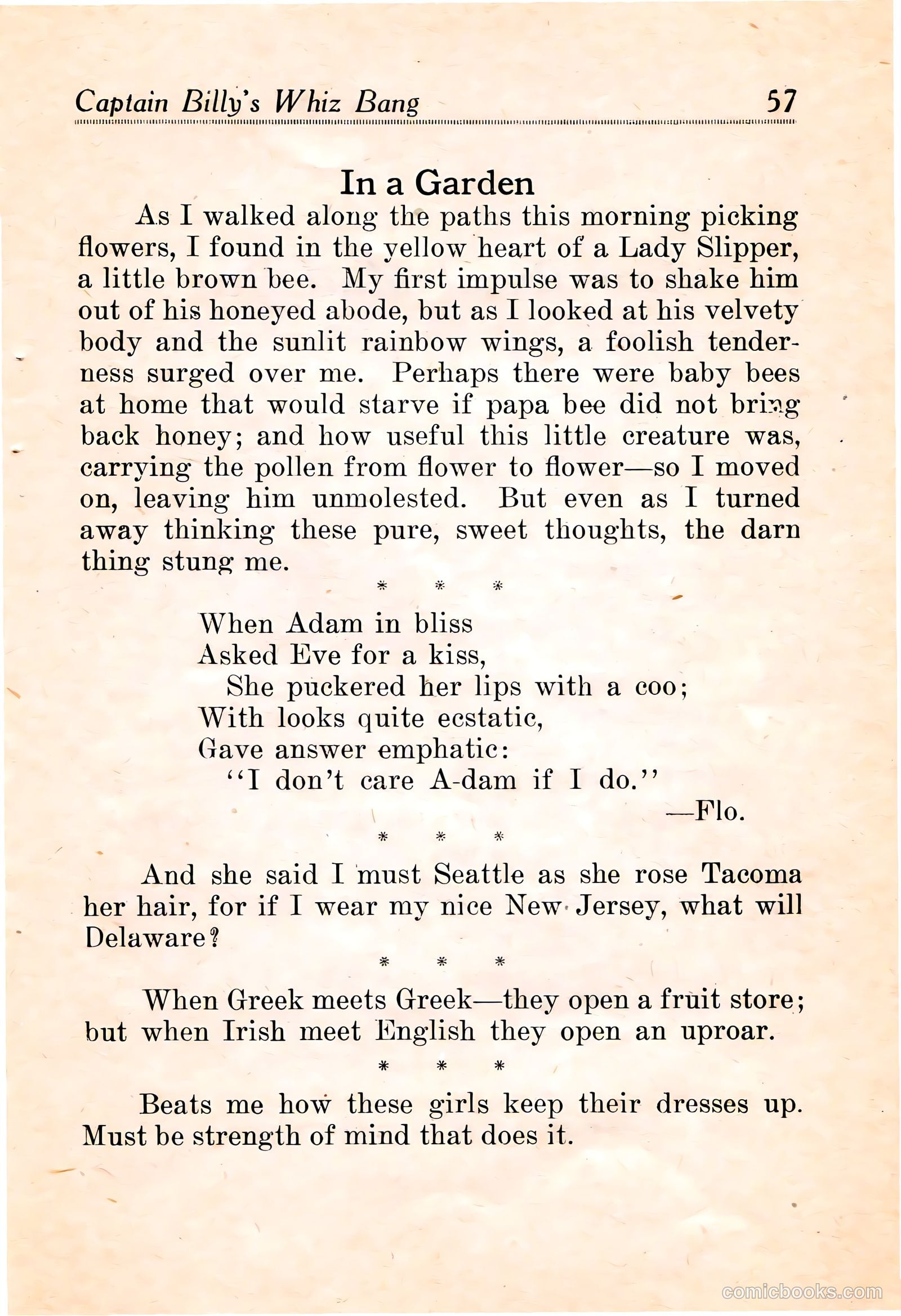 Captain Billy's Whiz Bang #16 — page 59 of 68